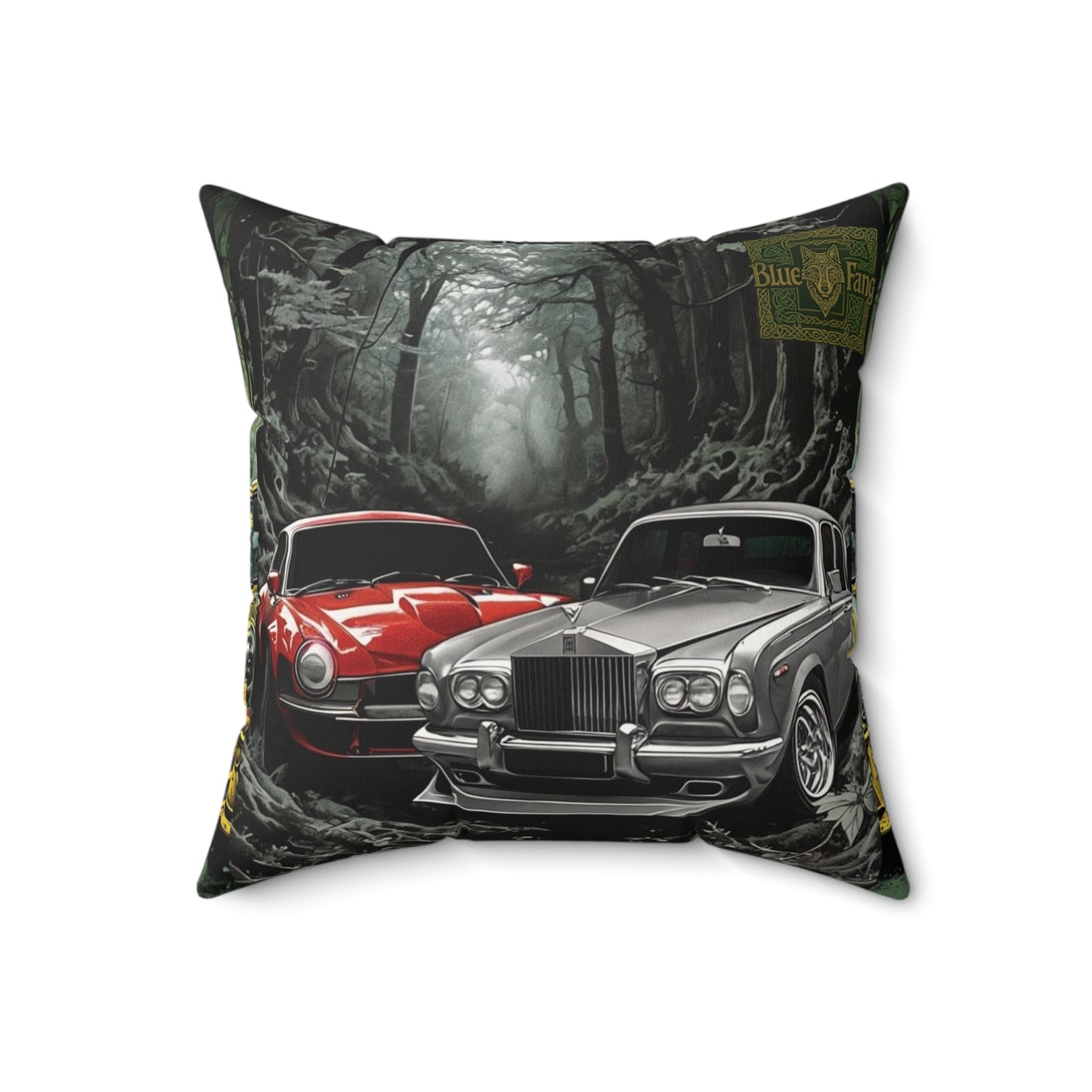 Copy of Square Pillow - Beach Side Classic Car Design