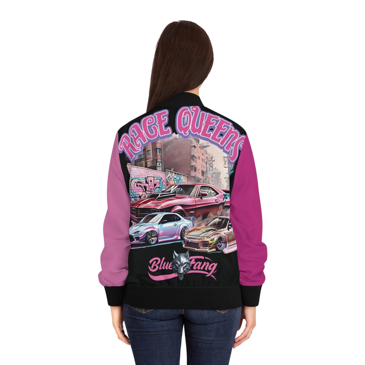 Women's Bomber Jacket - Edgy Streetwear, Graphic Design, Layering Piece, Unique Gift, Fashion Statement