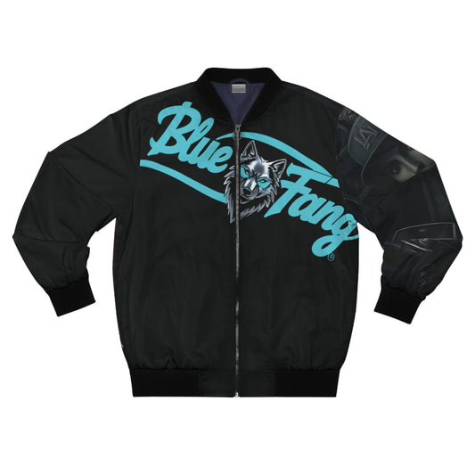 Blue Fang Wolf Men's Bomber Jacket - Urban Street Style