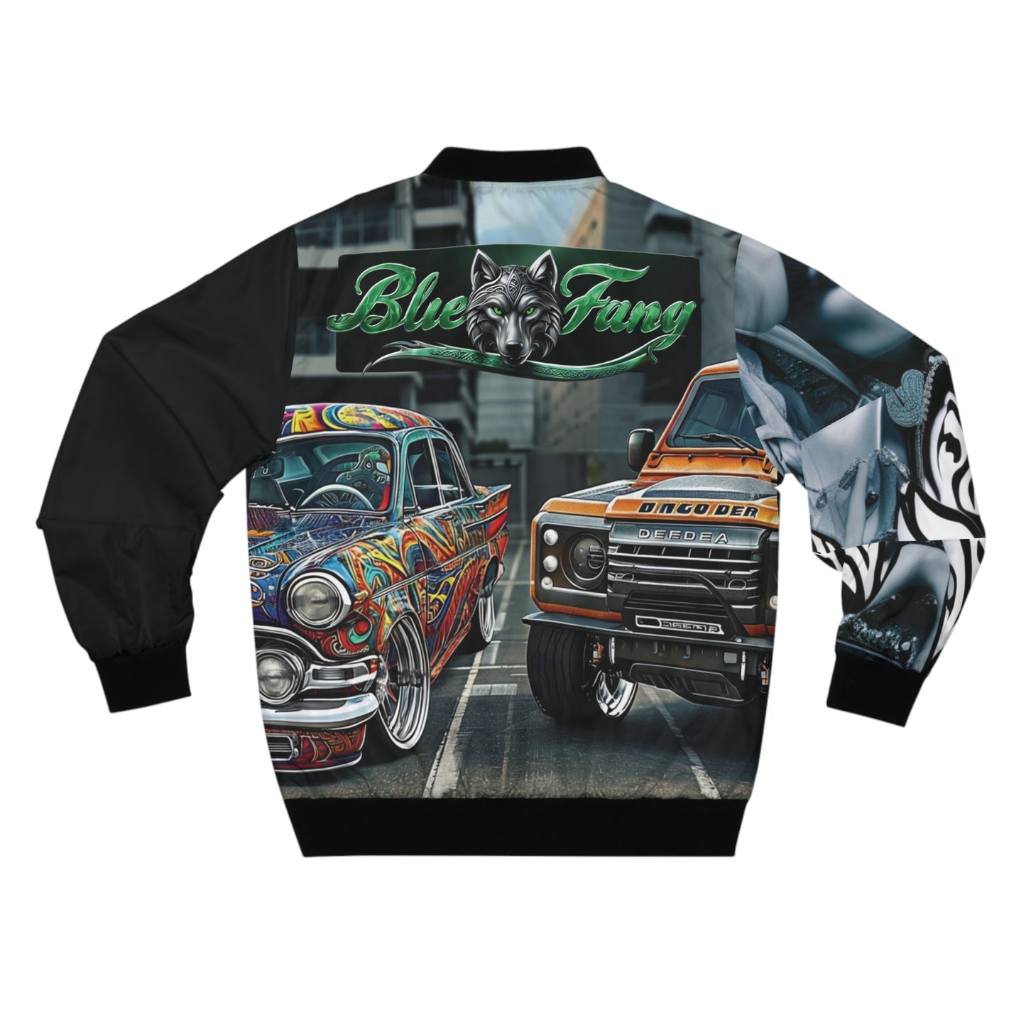 Copy of Men's Bomber Jacket with Bold Wolf Design, Cool Streetwear for Car Enthusiasts, Unique Gift for Birthdays, Fall Fashion
