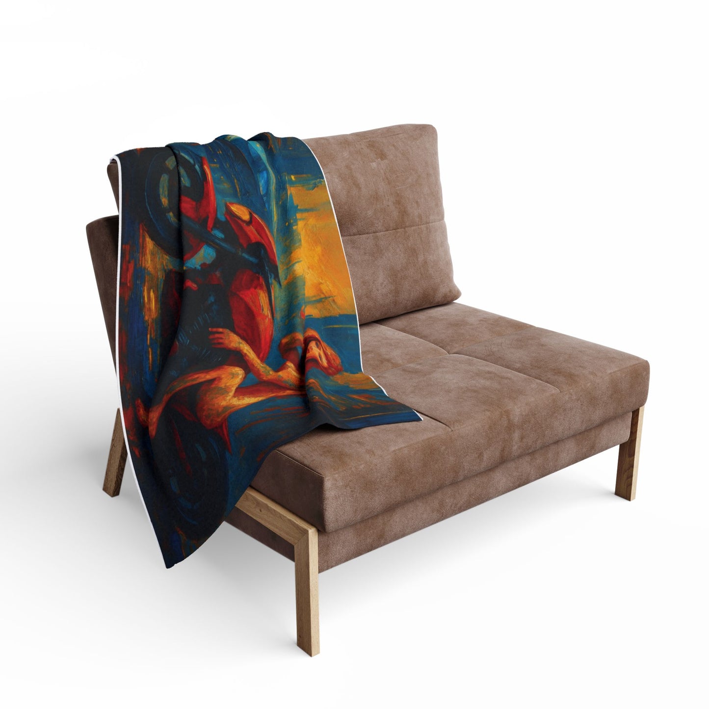 Vibrant Motorcycle Art Fleece Blanket | Cozy Gift for Bikers, Home Decor, Art Lovers | Stylish and Unique