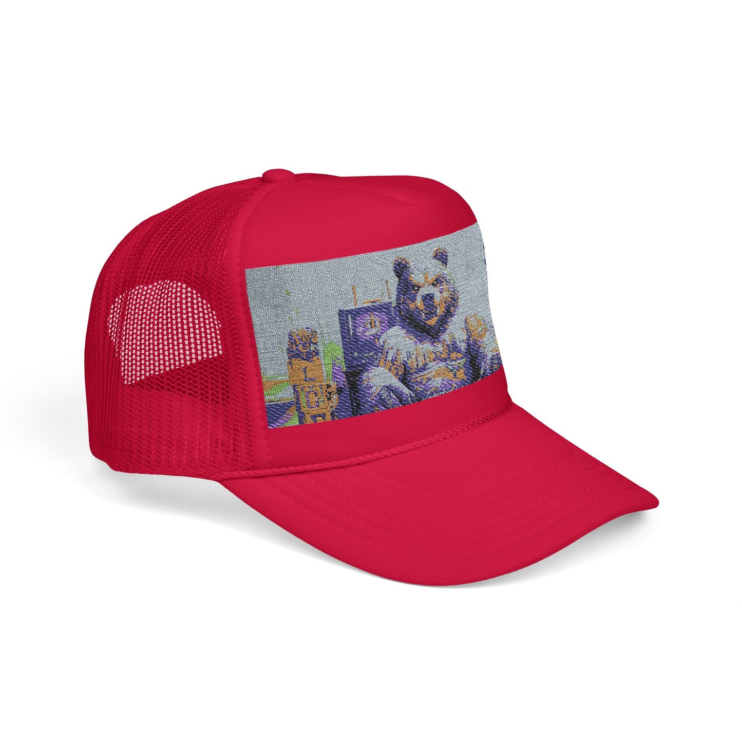 Trucker Hat, Edgy Hat for Festivals, Embroidered Foam Cap, Perfect Gift for Birthday, Halloween & Casual Wear