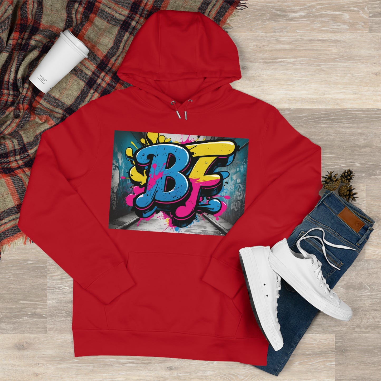 Vibrant Street Art Hooded Sweatshirt, Unisex Trendy Hoodie for Teens, Cool Graffiti Style, Stylish Casual Wear, Perfect Gift for Art Lovers
