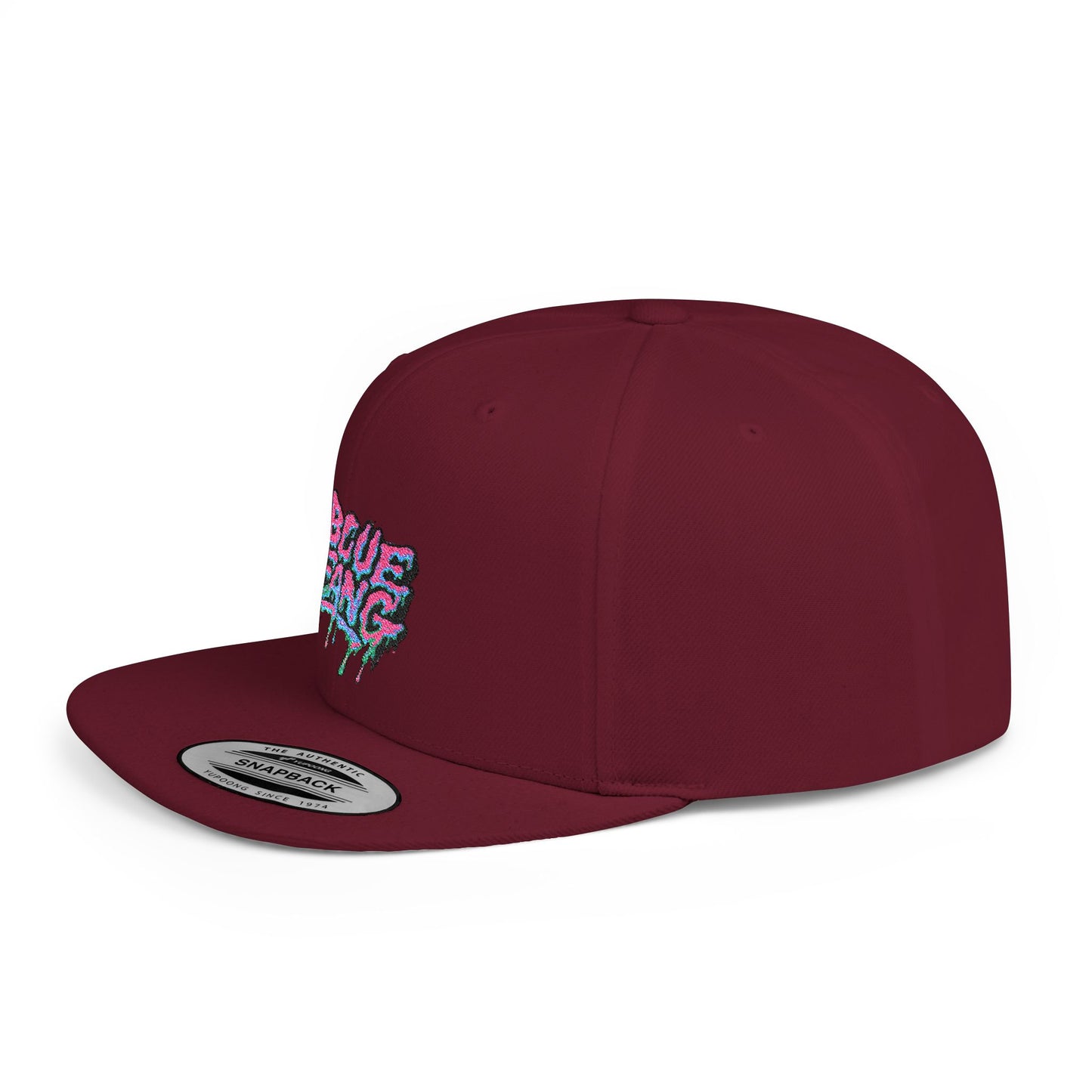 Retro-Inspired Flat Bill Snapback Cap, Hip-Hop Style Hat, Streetwear Accessory, Urban Fashion, Gift for Trendsetters
