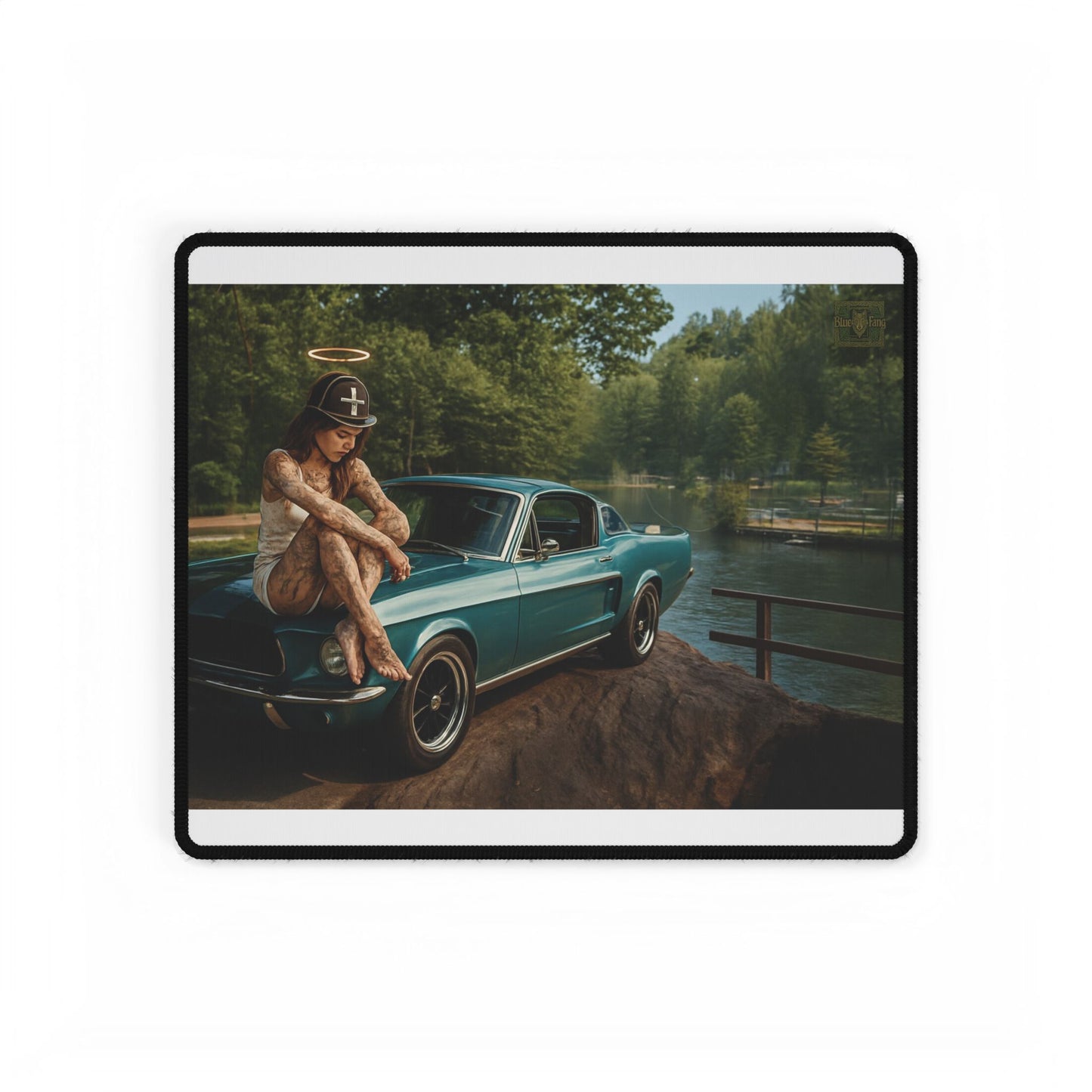 Desk Mat - Bluefang Mustang Wilderness Computer Mouse Mat