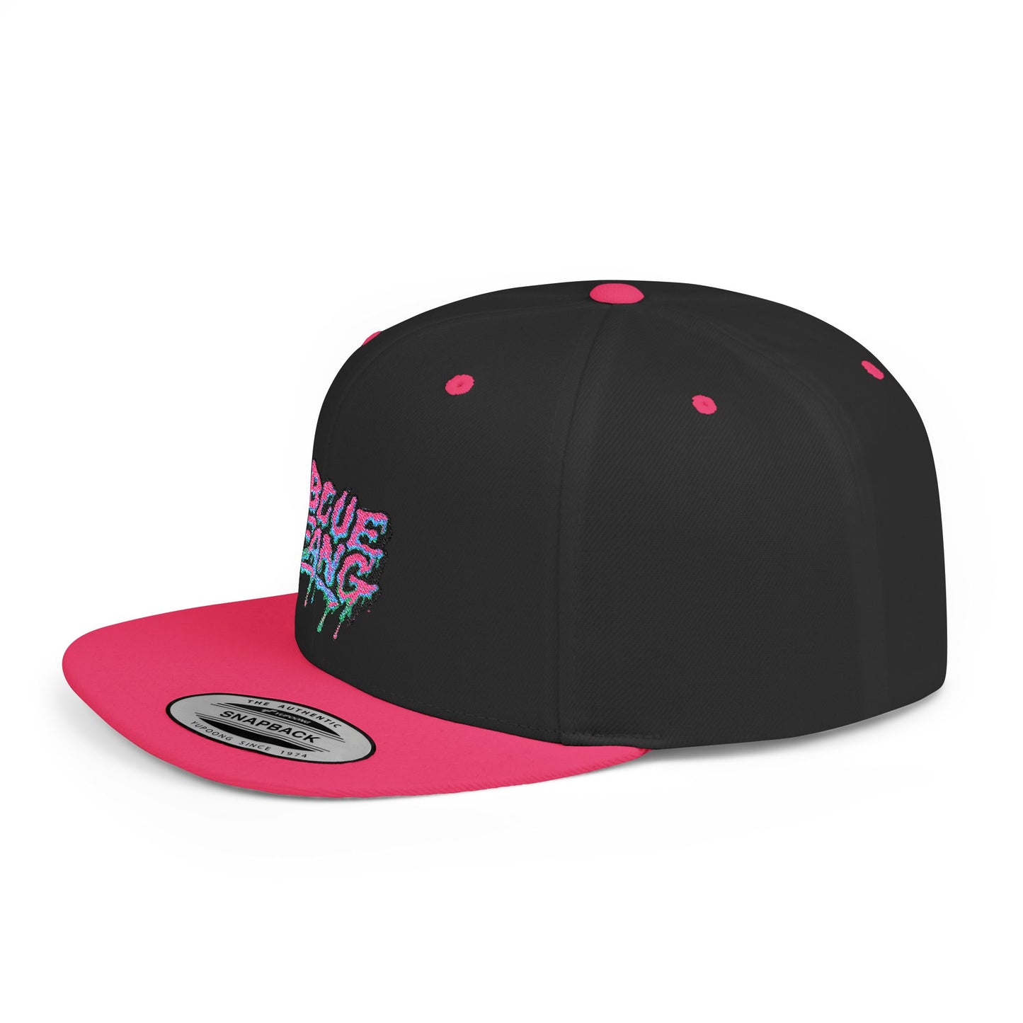 Retro-Inspired Flat Bill Snapback Cap, Hip-Hop Style Hat, Streetwear Accessory, Urban Fashion, Gift for Trendsetters