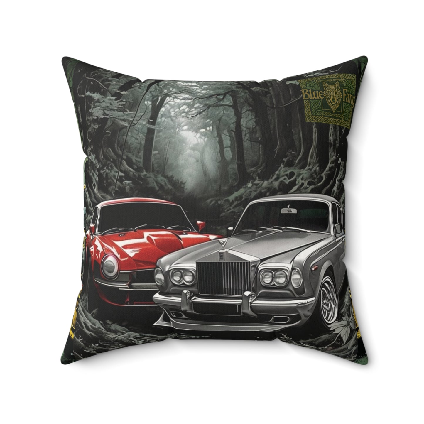 Copy of Square Pillow - Beach Side Classic Car Design