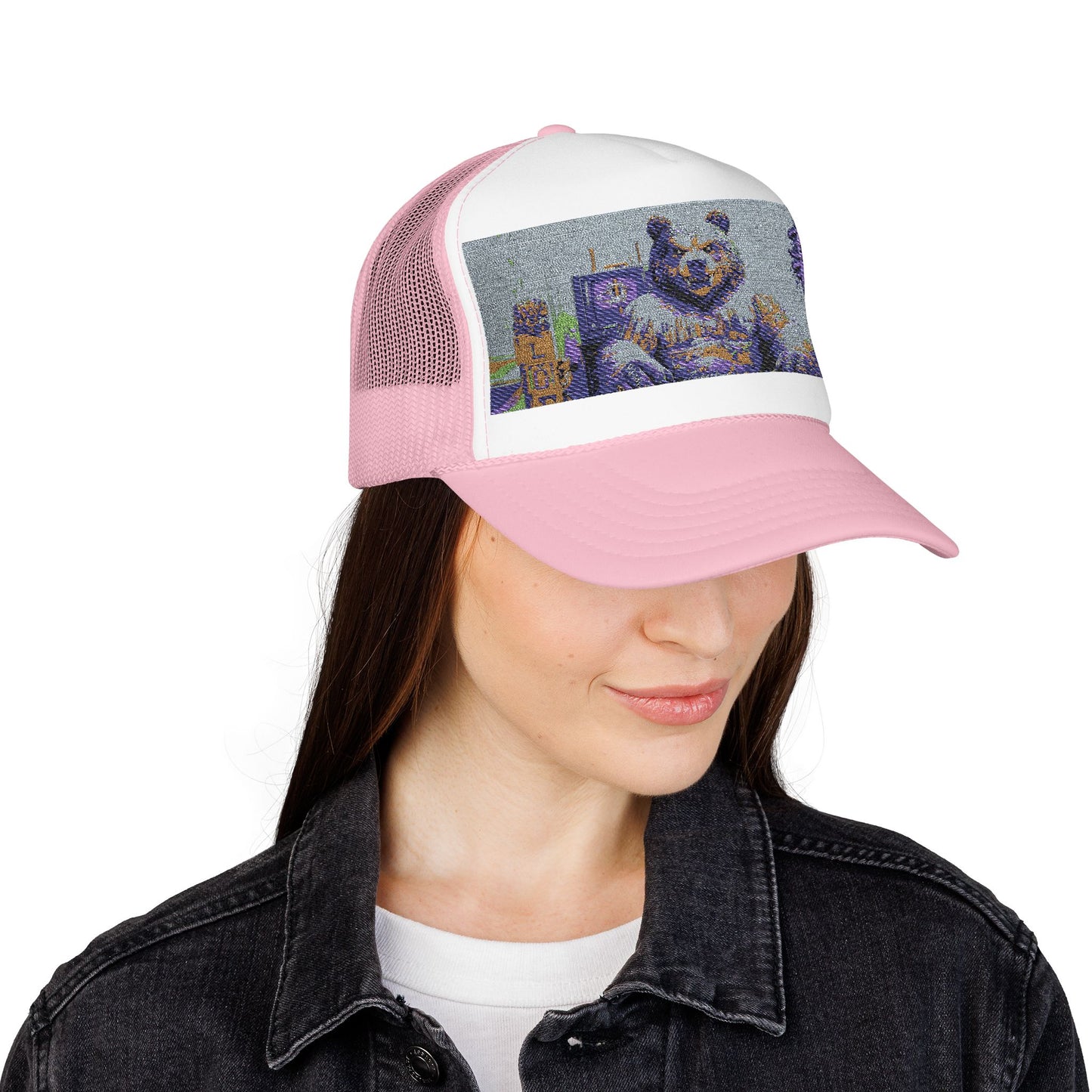 Trucker Hat, Edgy Hat for Festivals, Embroidered Foam Cap, Perfect Gift for Birthday, Halloween & Casual Wear
