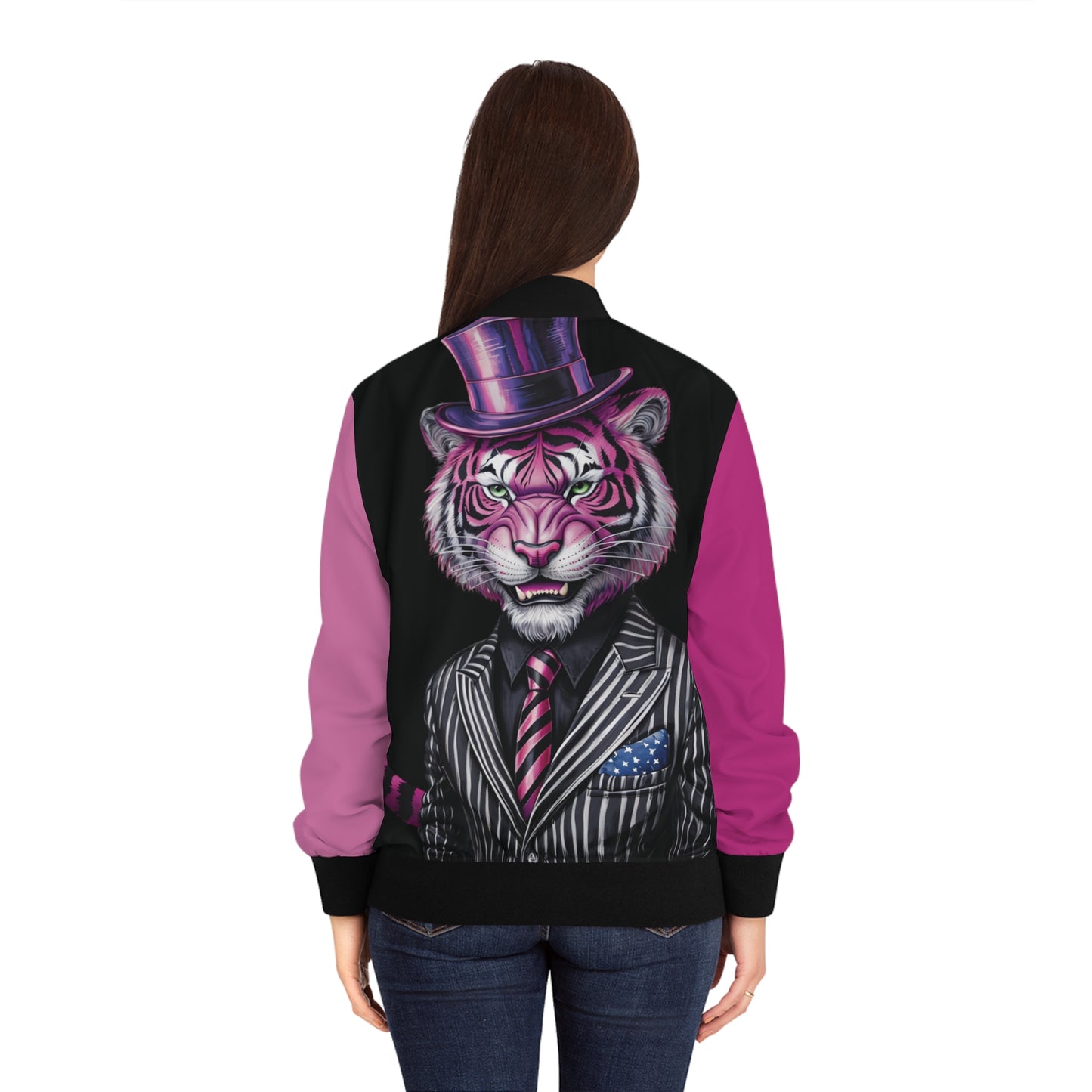 Women's Bomber Jacket - Edgy Streetwear, Graphic Design, Layering Piece, Unique Gift, Fashion Statement