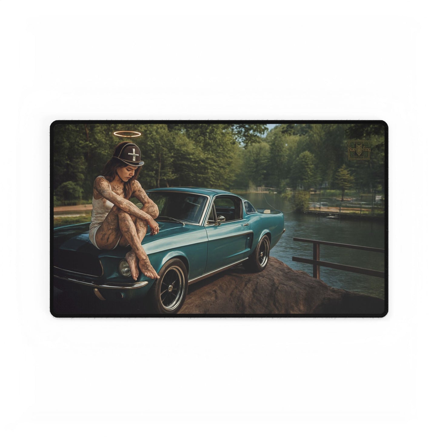 Desk Mat - Bluefang Mustang Wilderness Computer Mouse Mat