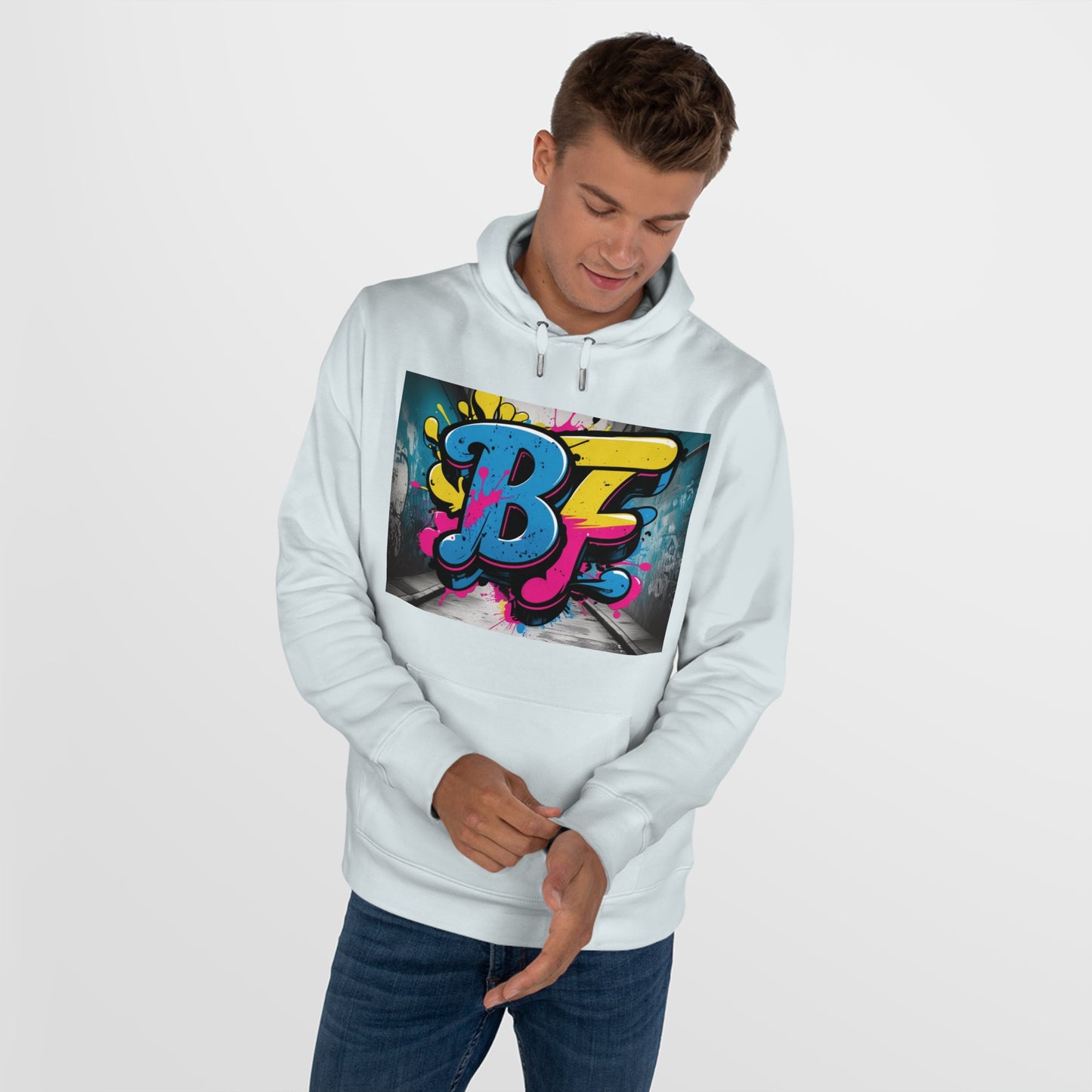 Vibrant Street Art Hooded Sweatshirt, Unisex Trendy Hoodie for Teens, Cool Graffiti Style, Stylish Casual Wear, Perfect Gift for Art Lovers