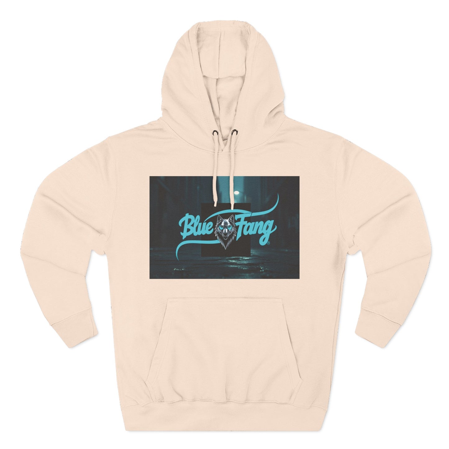Fearless Blue Fang Hoodie, Fleece Hoodie for Music Lovers, Edgy Streetwear, Gift for Him/Her, Casual Fall/Winter Wear