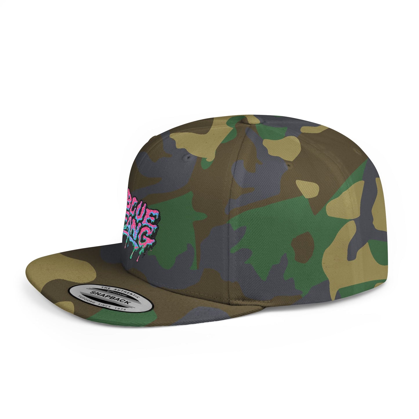 Retro-Inspired Flat Bill Snapback Cap, Hip-Hop Style Hat, Streetwear Accessory, Urban Fashion, Gift for Trendsetters