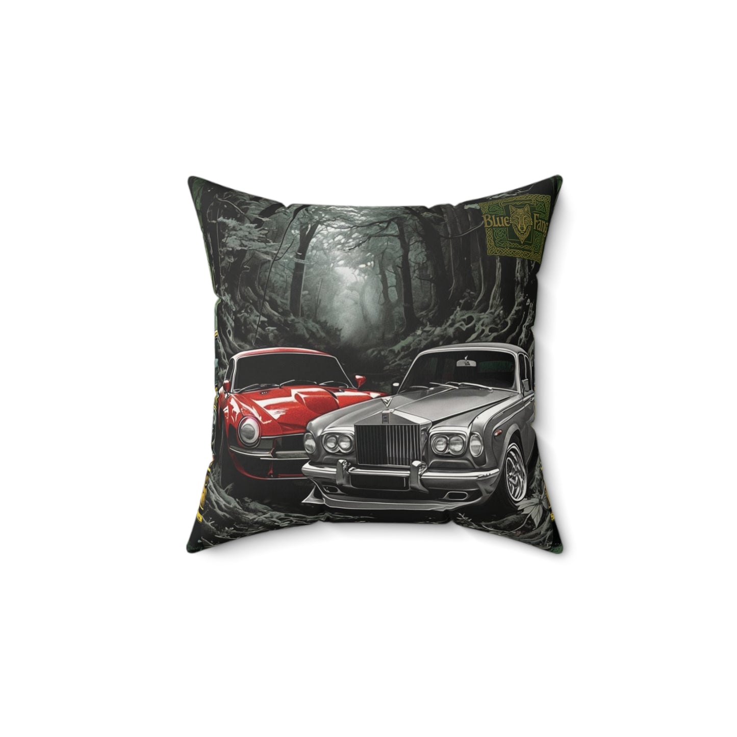 Copy of Square Pillow - Beach Side Classic Car Design