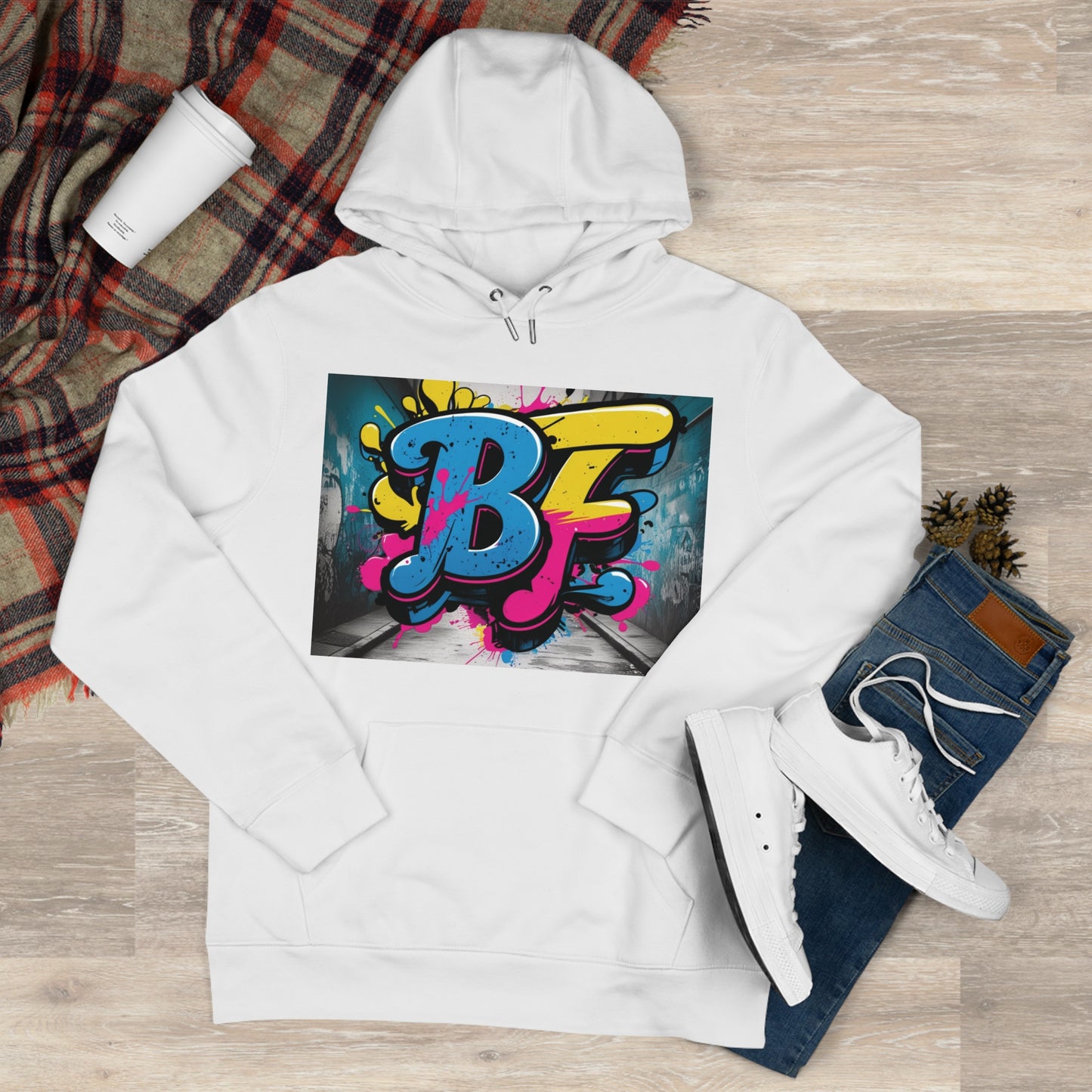 Vibrant Street Art Hooded Sweatshirt, Unisex Trendy Hoodie for Teens, Cool Graffiti Style, Stylish Casual Wear, Perfect Gift for Art Lovers