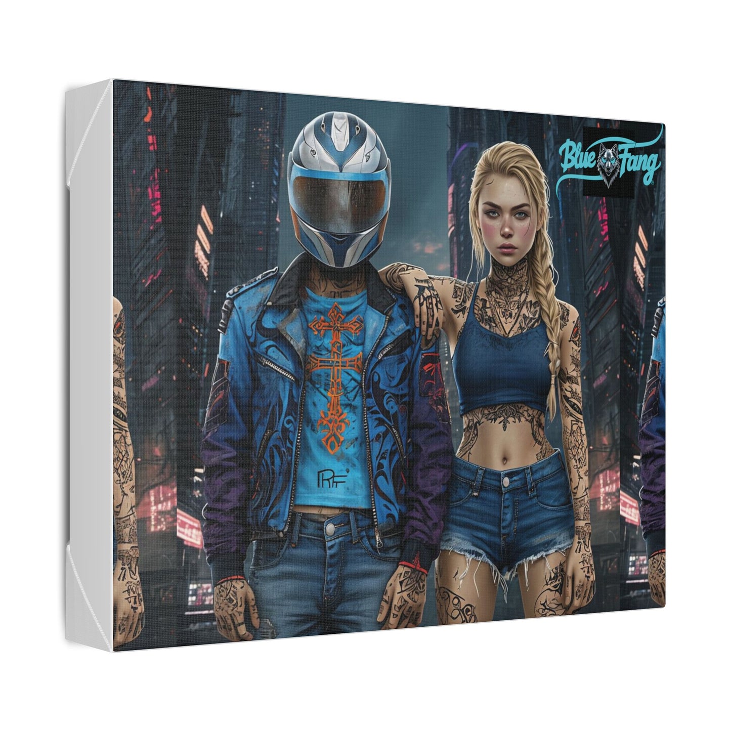 Copy of Edgy Urban Art Canvas, Motorcycle Art, Street Style Decor, Tattoo-Inspired Wall Art, Gift for Bikers, Cool Room Decor