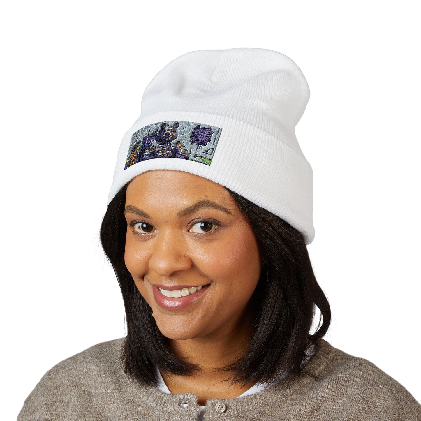 Cuffed Beanie | Embroidered Winter Hat for Fashion Lovers, Unique Gift for Him/Her, Holiday Accessory, Cozy Casual Style