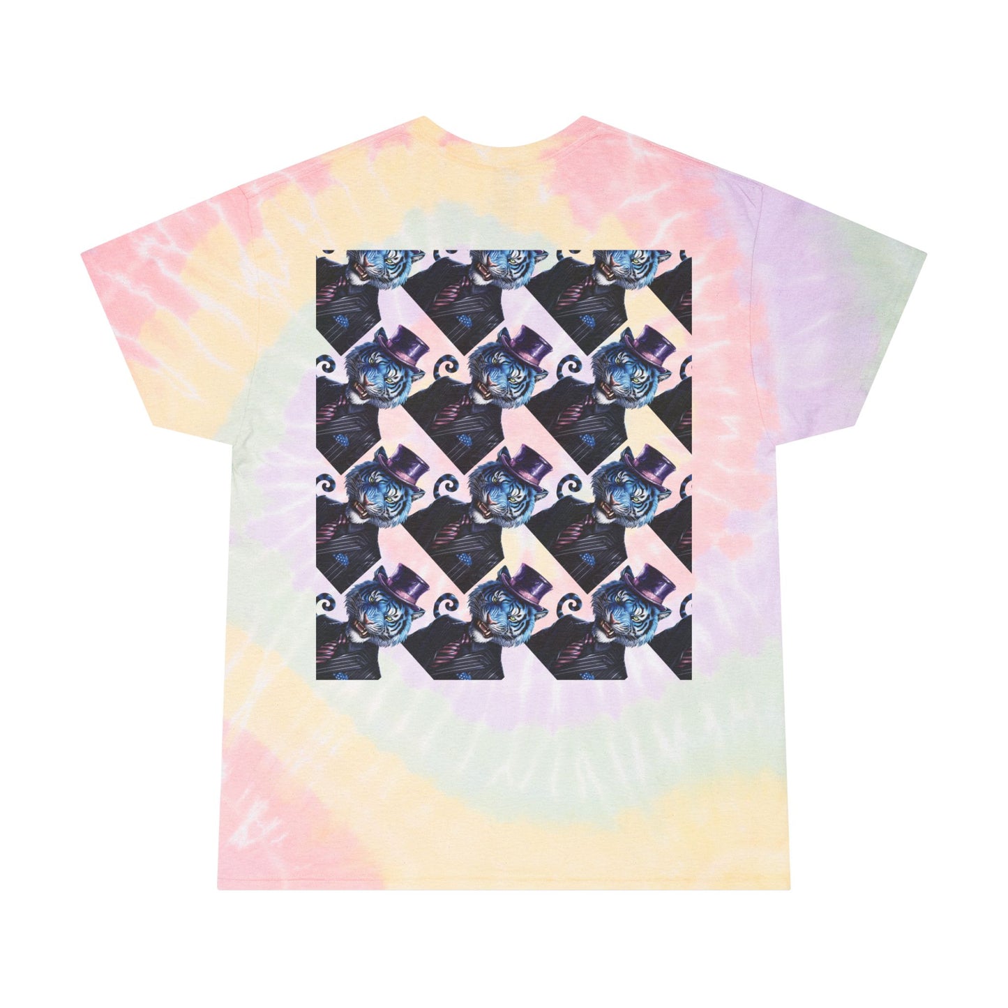 Spiral Tie-Dye Tee | Blue Fang Graphic T-Shirt, Bohemian Style, Festival Wear, Vintage Vibe, Unisex Apparel