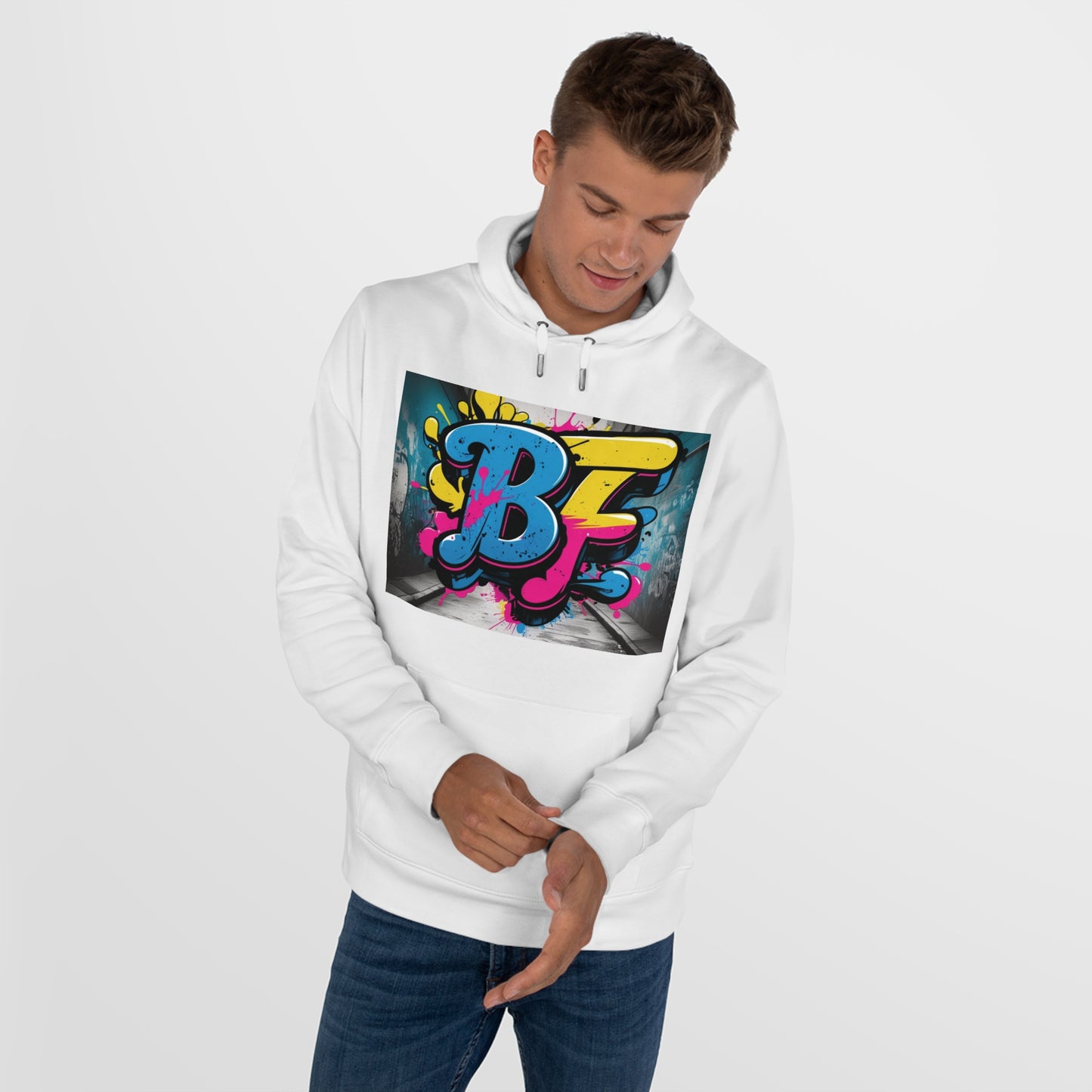 Vibrant Street Art Hooded Sweatshirt, Unisex Trendy Hoodie for Teens, Cool Graffiti Style, Stylish Casual Wear, Perfect Gift for Art Lovers