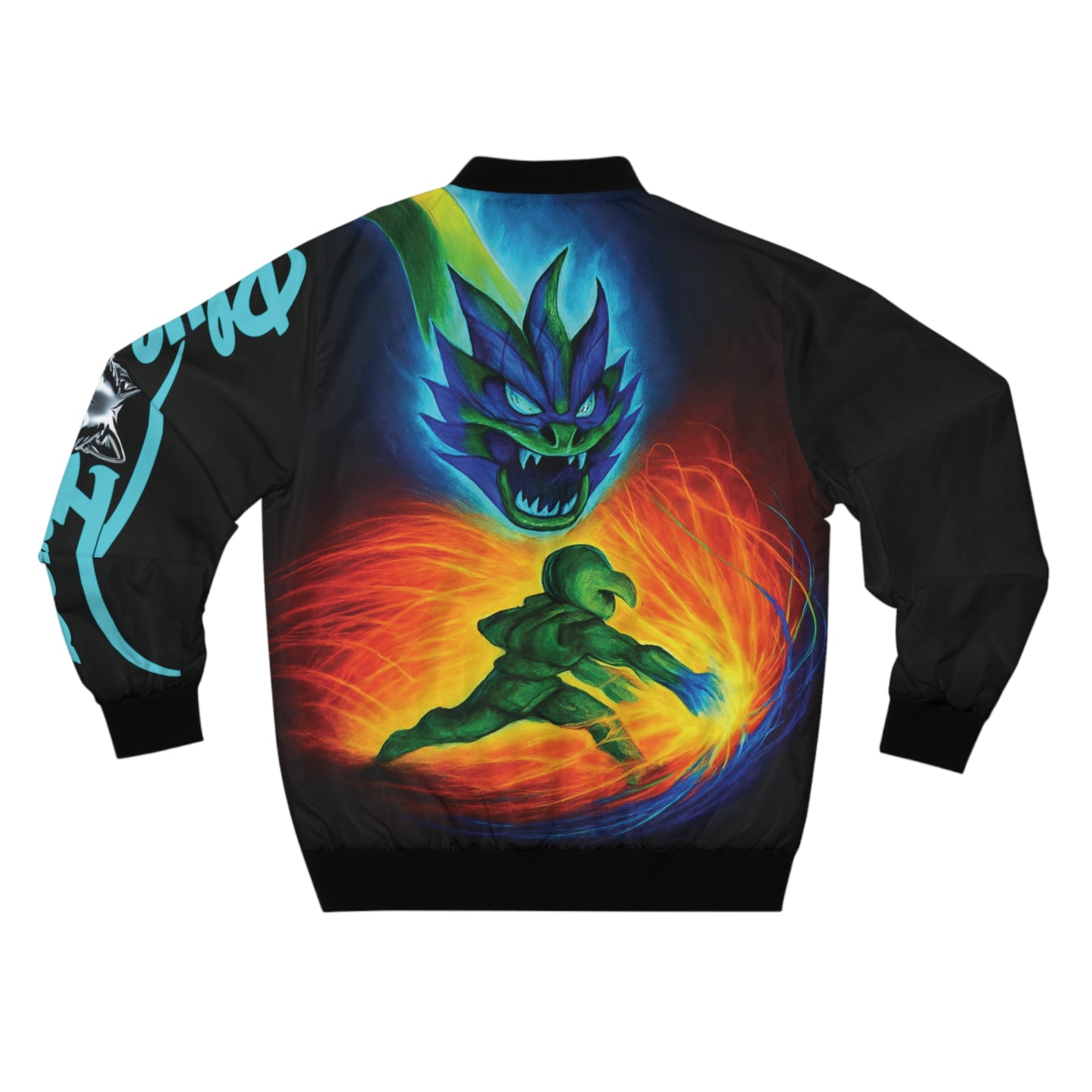 Vibrant Men's Bomber Jacket, Rainbow Graphic Jacket, Trendy Casual Wear, Street Style Apparel, Unisex Fashion Outerwear