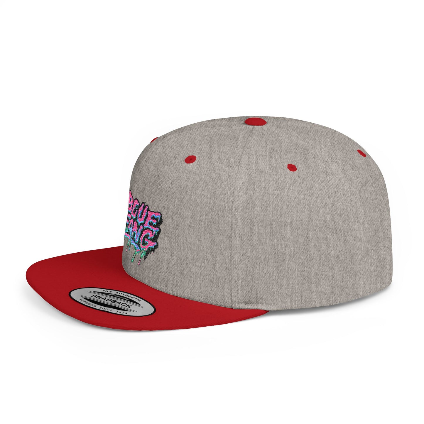 Retro-Inspired Flat Bill Snapback Cap, Hip-Hop Style Hat, Streetwear Accessory, Urban Fashion, Gift for Trendsetters