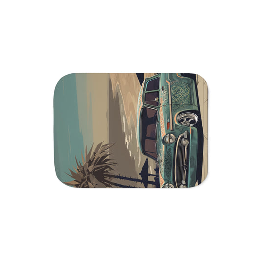 Urban Style Sherpa Blanket - Cozy, Artistic, Perfect for Home Decor, Gifts, or Cozy Nights In, Blue Fang Theme, Plush Throw Blanket