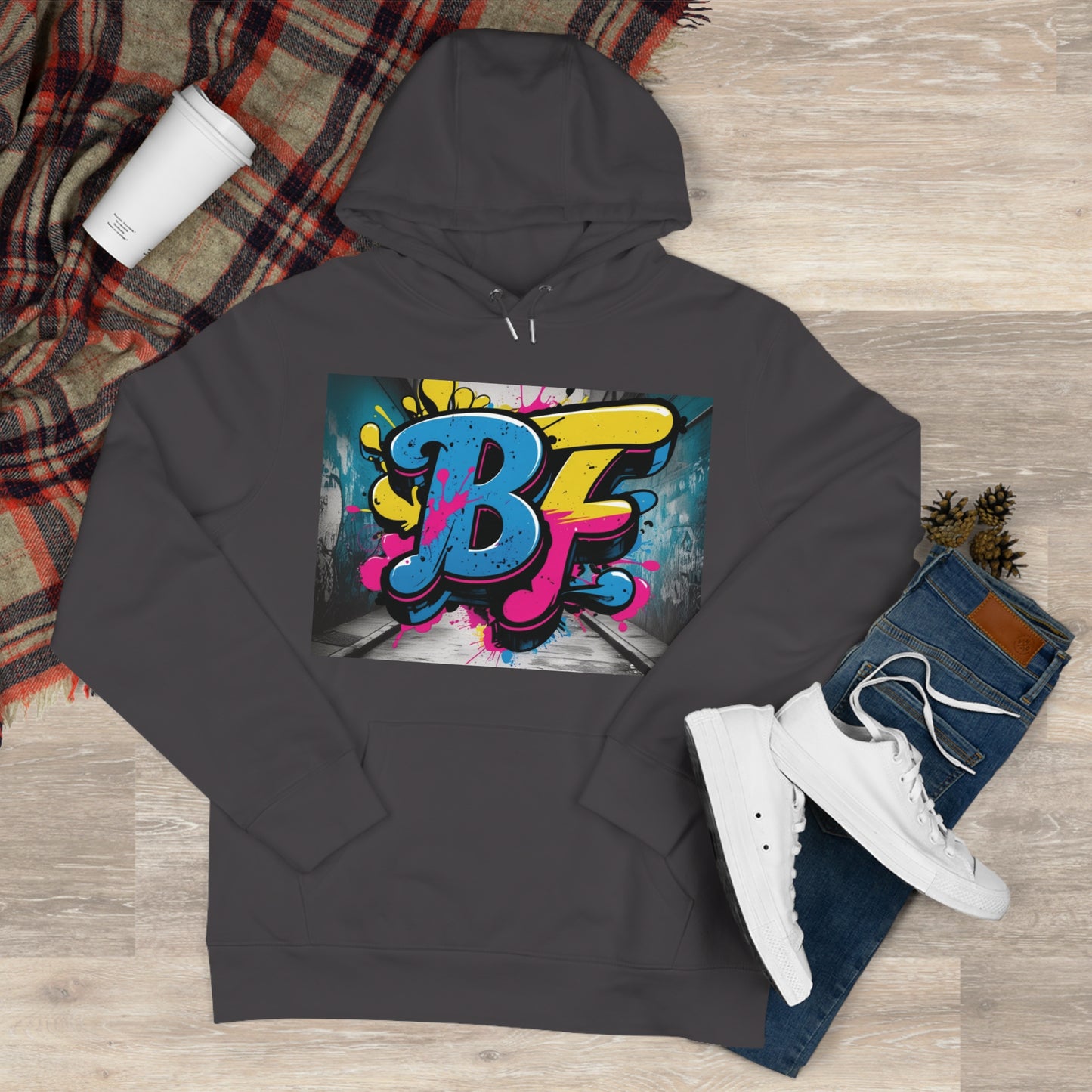 Vibrant Street Art Hooded Sweatshirt, Unisex Trendy Hoodie for Teens, Cool Graffiti Style, Stylish Casual Wear, Perfect Gift for Art Lovers