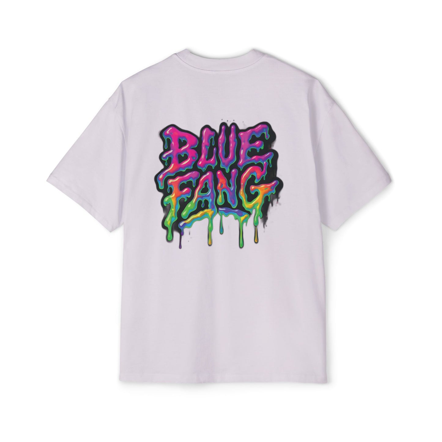 Men's Oversized Graphic Tee - Blue Fang Design, Streetwear Fashion, Casual Style, Unique Gift for Men, Trendy T-Shirt