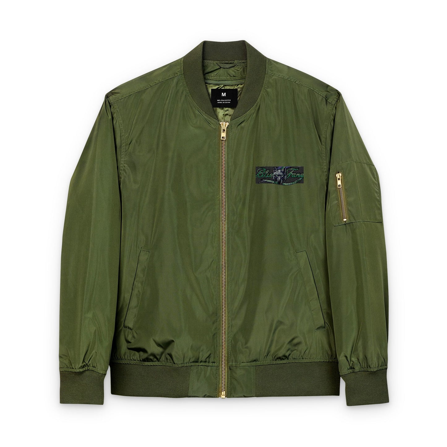 Embroidered Recycled Bomber Jacket, Eco-Friendly Fashion, Gothic Aesthetic, Unique Gift, Casual Streetwear