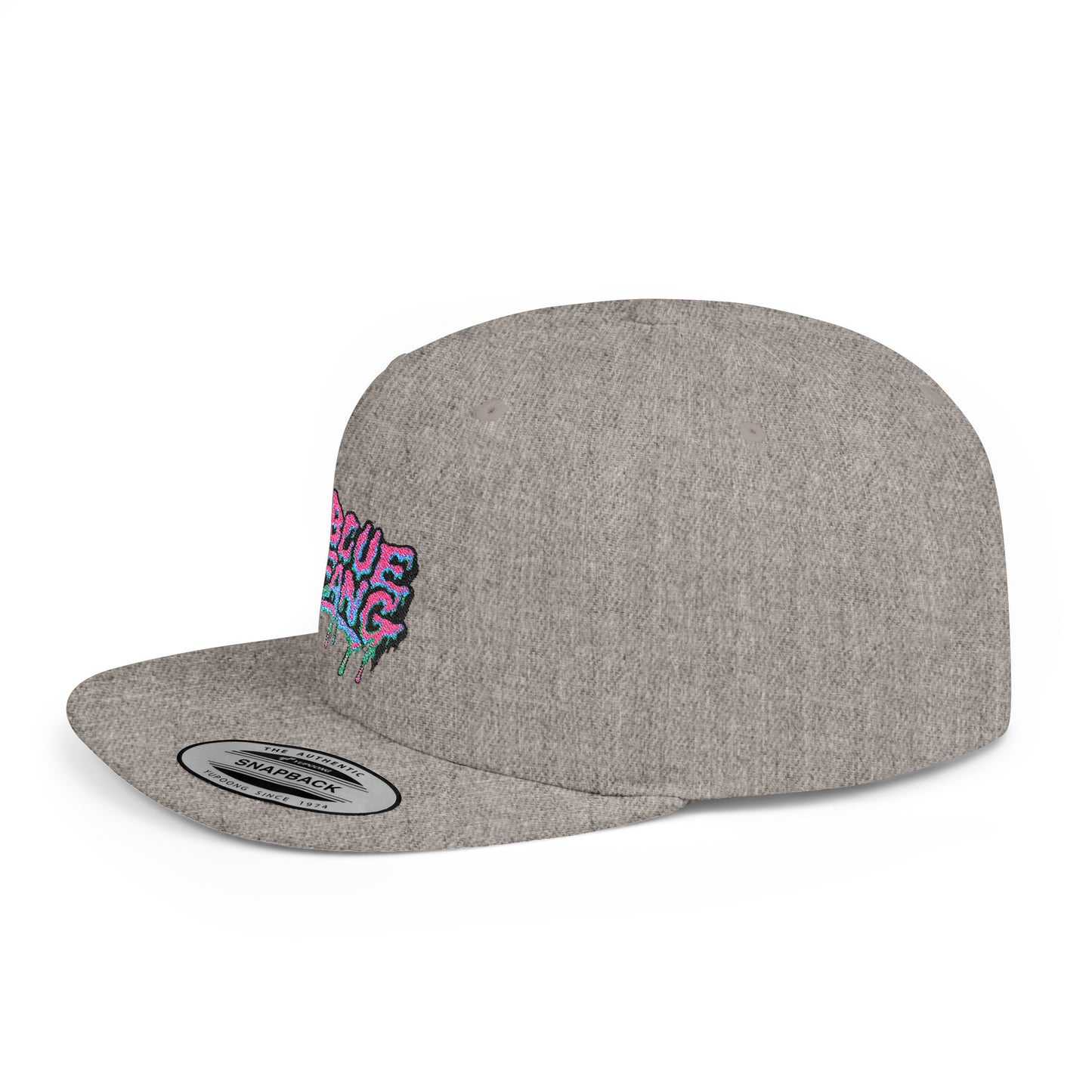 Retro-Inspired Flat Bill Snapback Cap, Hip-Hop Style Hat, Streetwear Accessory, Urban Fashion, Gift for Trendsetters
