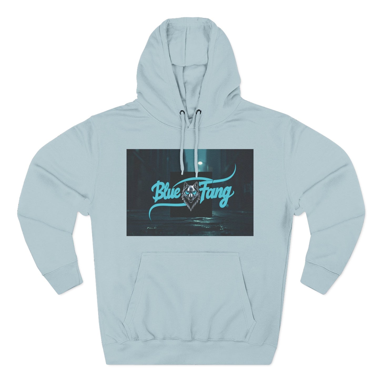 Fearless Blue Fang Hoodie, Fleece Hoodie for Music Lovers, Edgy Streetwear, Gift for Him/Her, Casual Fall/Winter Wear
