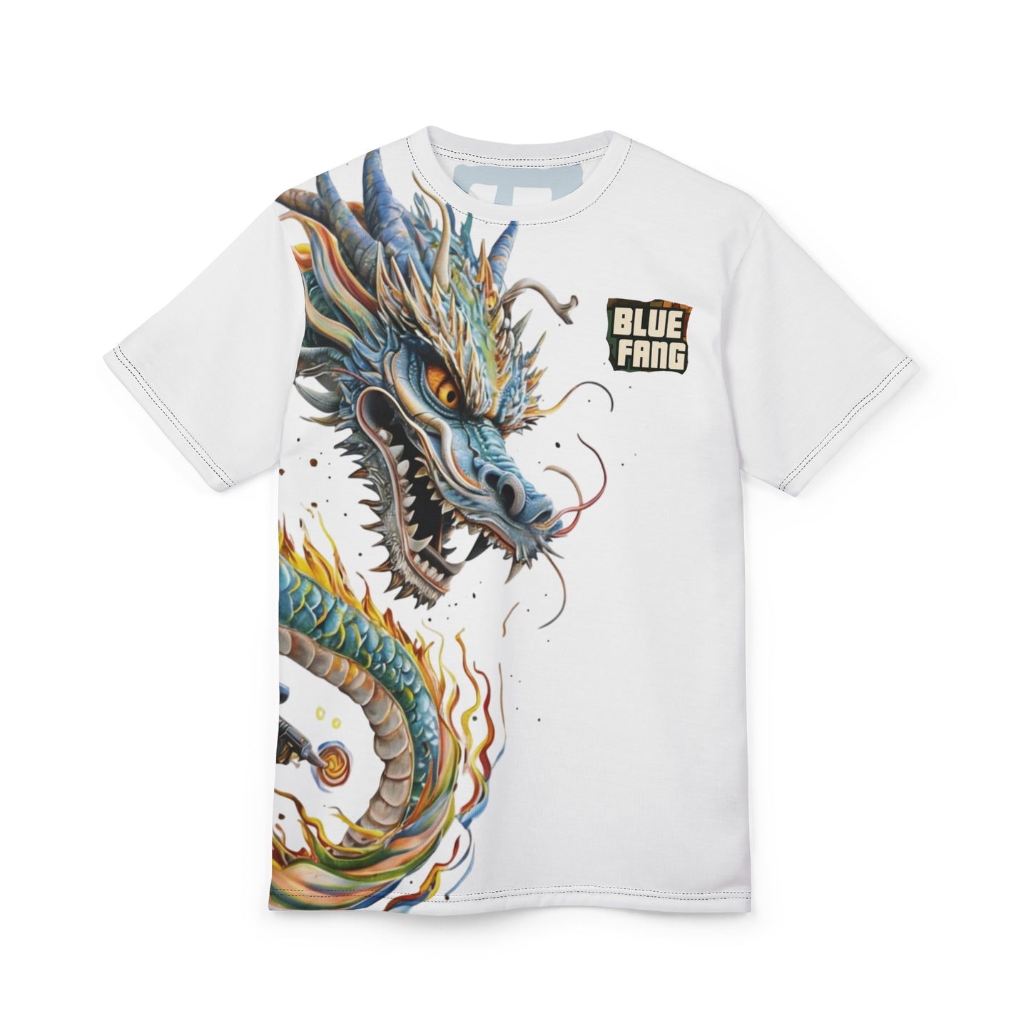 Graphic Tee - Blue Fang Dragon Street Wear Design