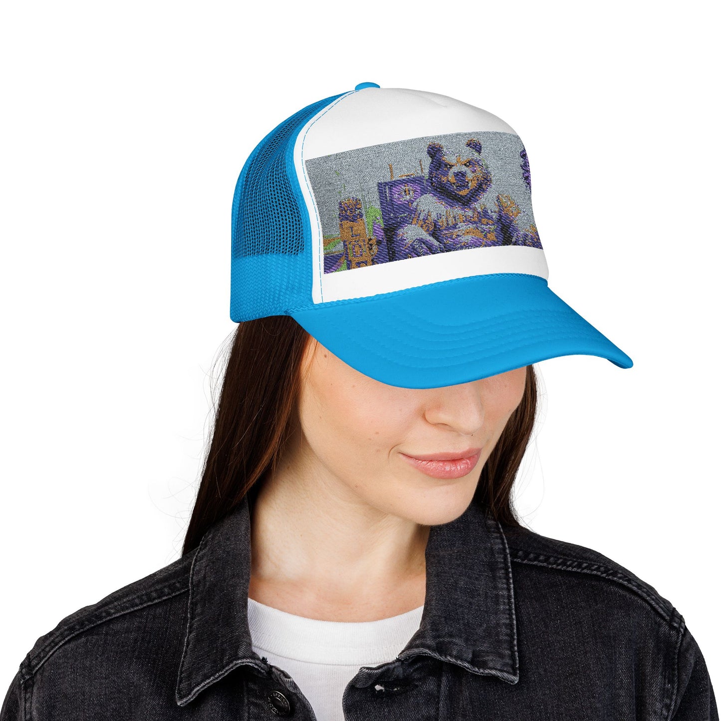 Trucker Hat, Edgy Hat for Festivals, Embroidered Foam Cap, Perfect Gift for Birthday, Halloween & Casual Wear