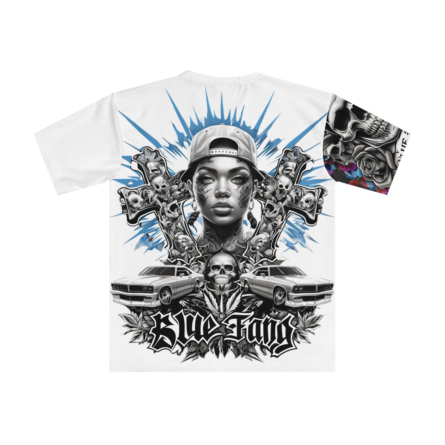Men's Graphic T-Shirt, Unique Streetwear Tee, Skull and Rose Art, Hip Hop Fashion, Casual Summer Style, Gift for Him