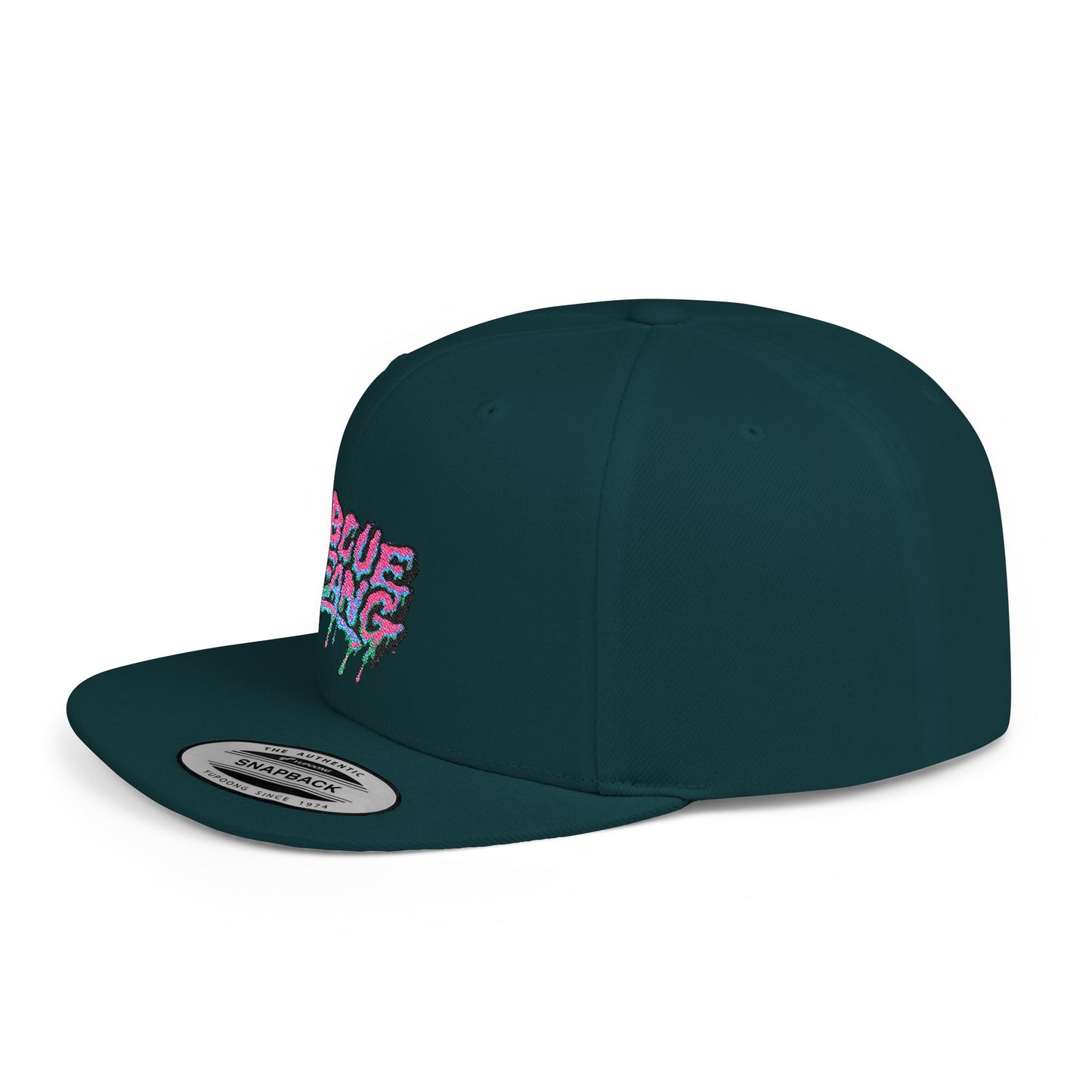 Retro-Inspired Flat Bill Snapback Cap, Hip-Hop Style Hat, Streetwear Accessory, Urban Fashion, Gift for Trendsetters