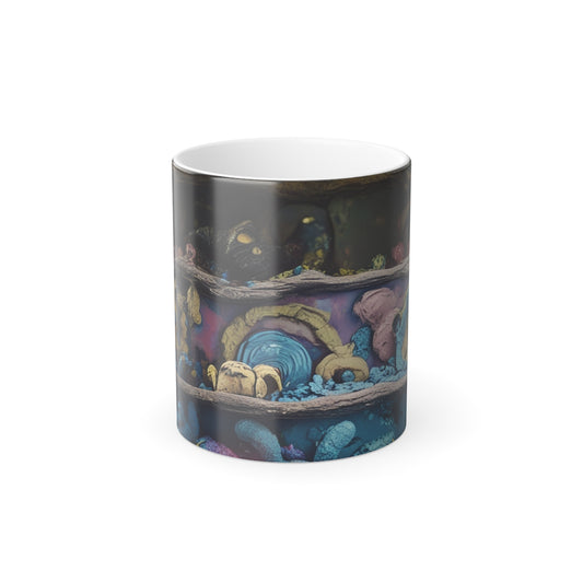 Color Morphing Mug, 11oz - Transforming Coffee Cup, Fun Gift for Gamers, Color Changing Mug, Unique Kitchen Decor, Nerdy Beverage Holder