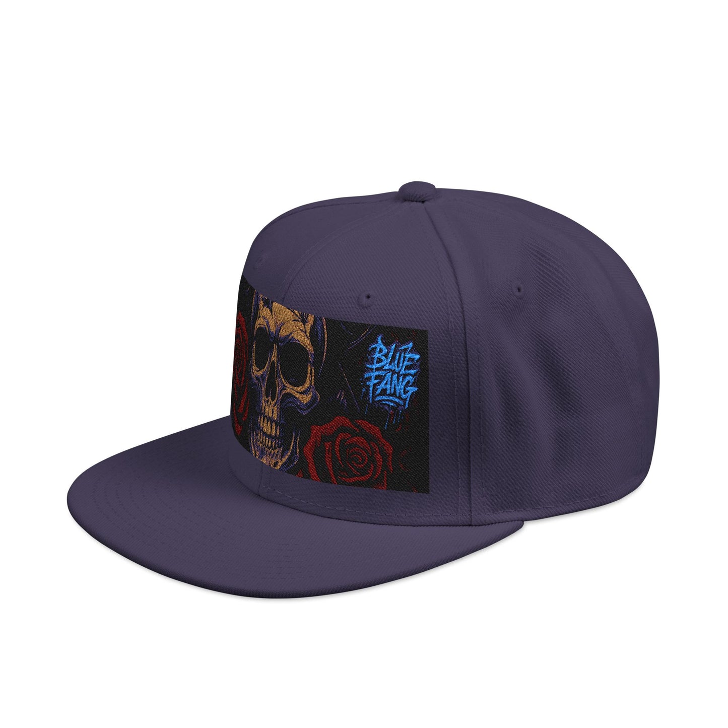 Snapback Hat - Skull Rose Gothic Old School Embroidery Design