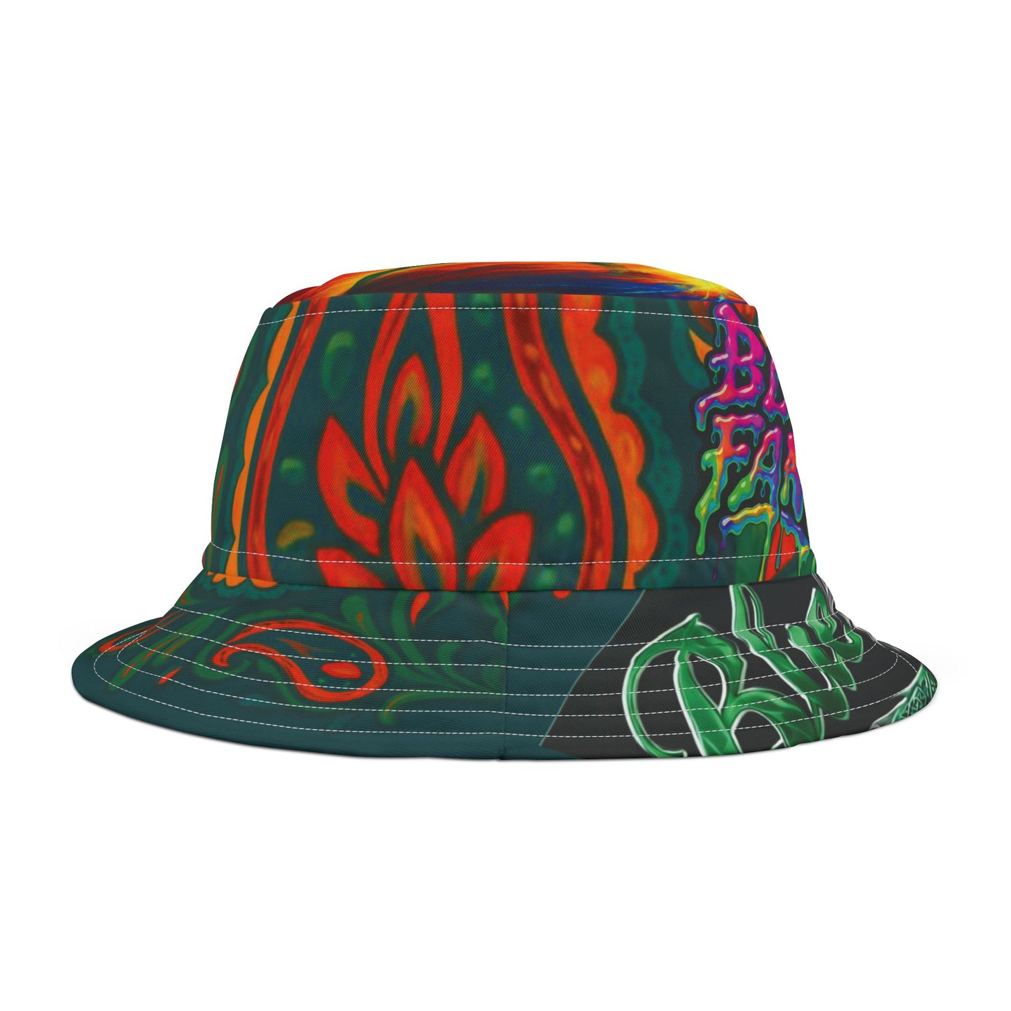 Vibrant Artistic Bucket Hat, Unisex Trendy Sun Hat, Festival Fashion Accessory, Boho Style Summer Hat, Unique Gift Idea