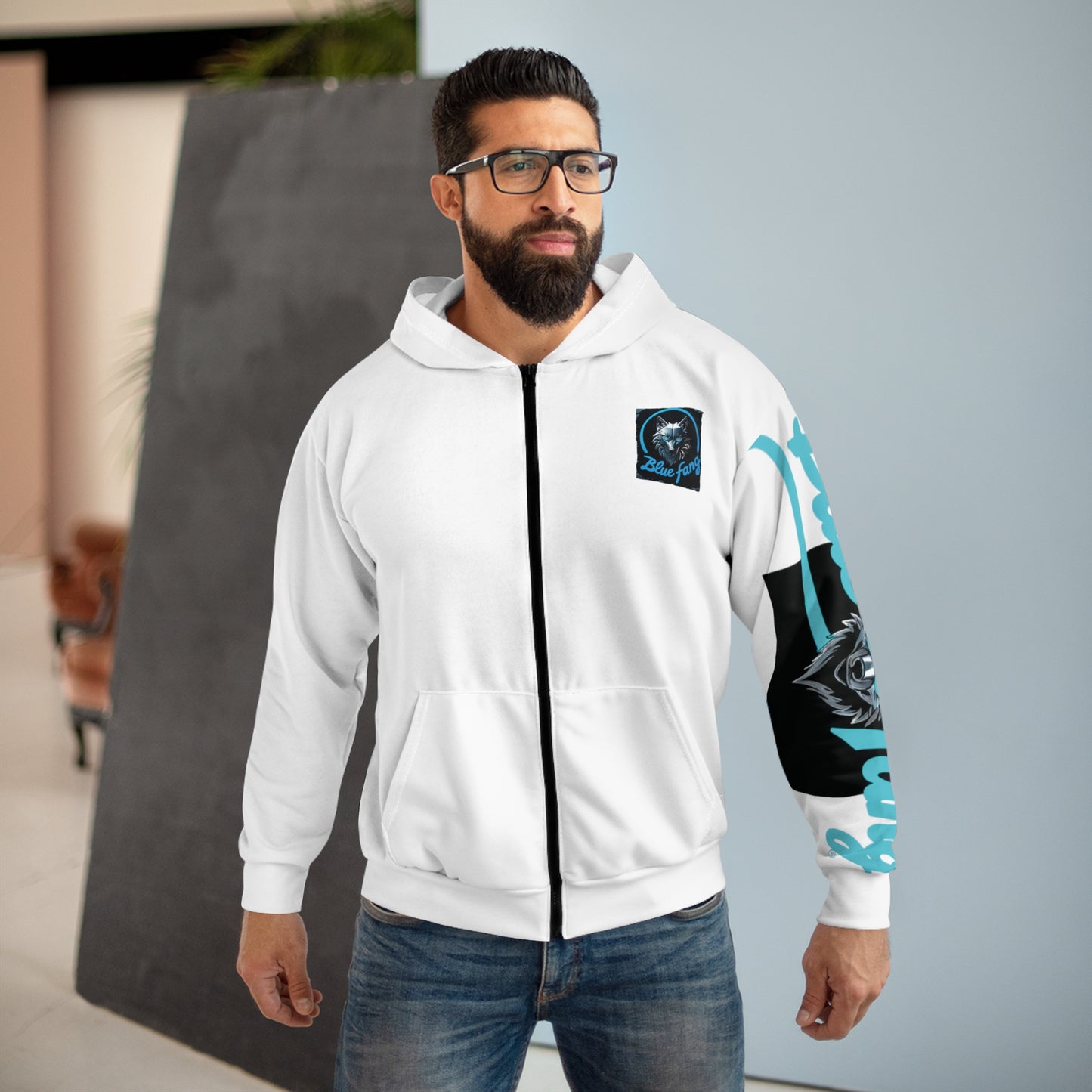 Fearless Unisex Zip Hoodie, Bold Graphic Sweatshirt, Streetwear Fashion, Unique Gift for Her, Everyday Comfort, Statement Piece