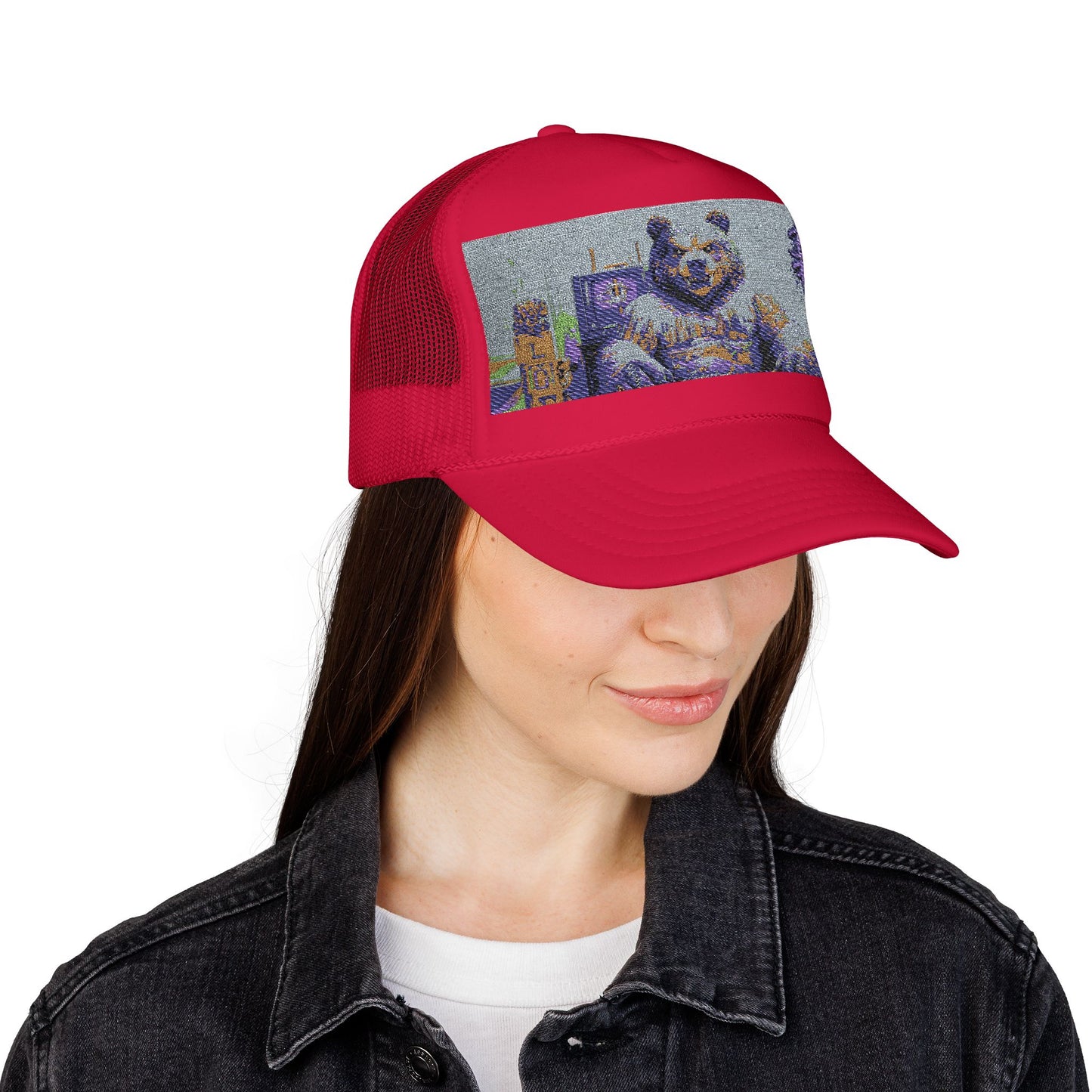 Trucker Hat, Edgy Hat for Festivals, Embroidered Foam Cap, Perfect Gift for Birthday, Halloween & Casual Wear