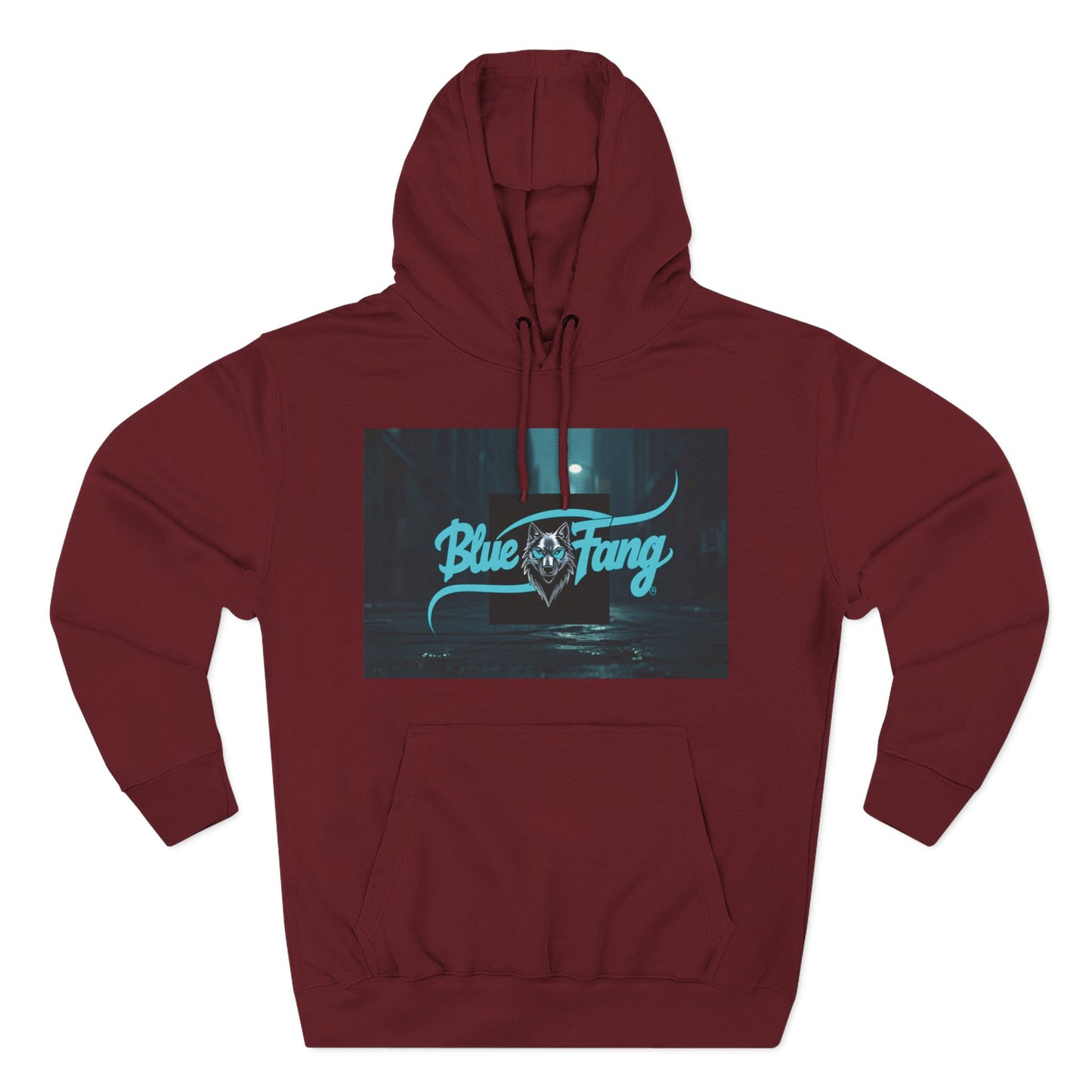 Fearless Blue Fang Hoodie, Fleece Hoodie for Music Lovers, Edgy Streetwear, Gift for Him/Her, Casual Fall/Winter Wear