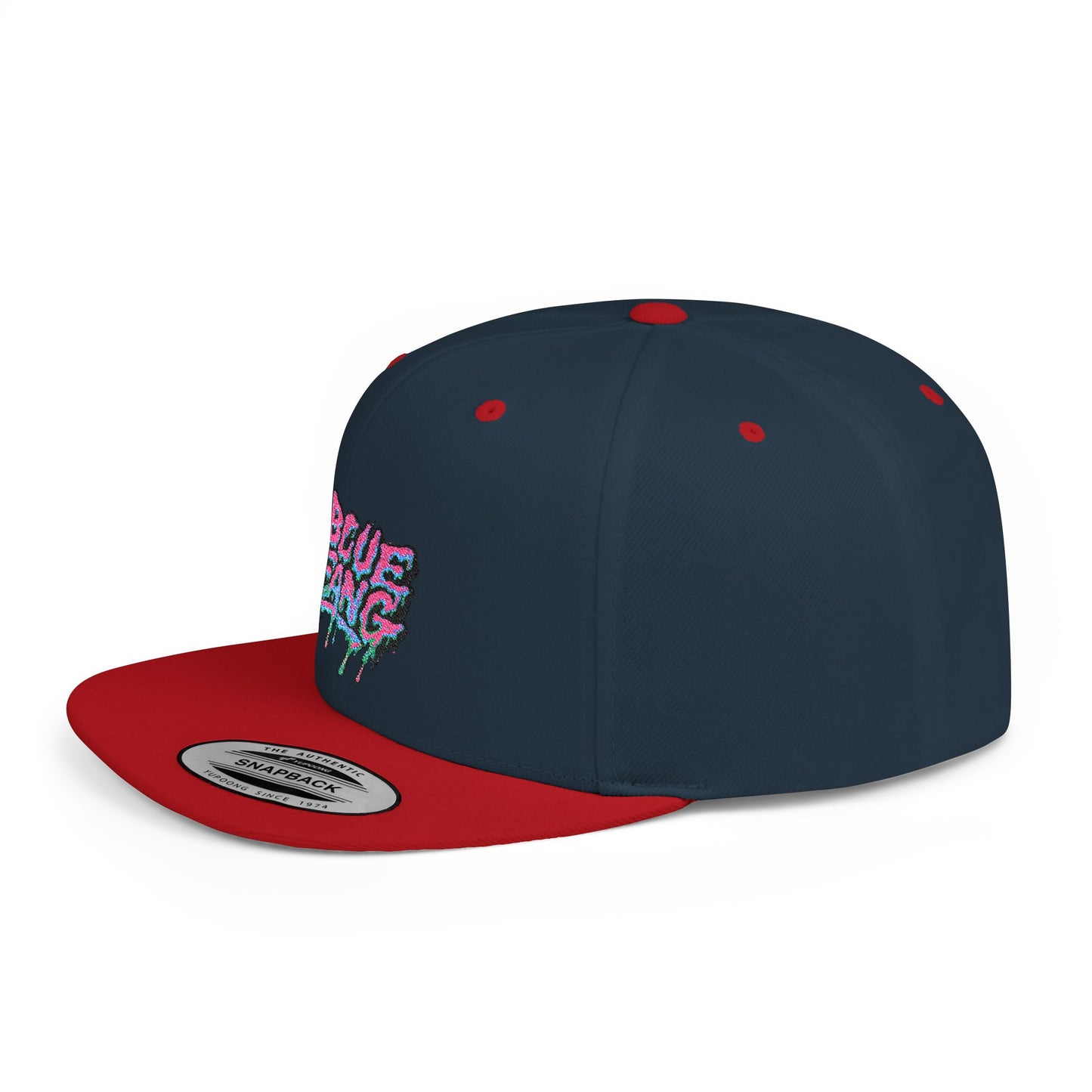Retro-Inspired Flat Bill Snapback Cap, Hip-Hop Style Hat, Streetwear Accessory, Urban Fashion, Gift for Trendsetters