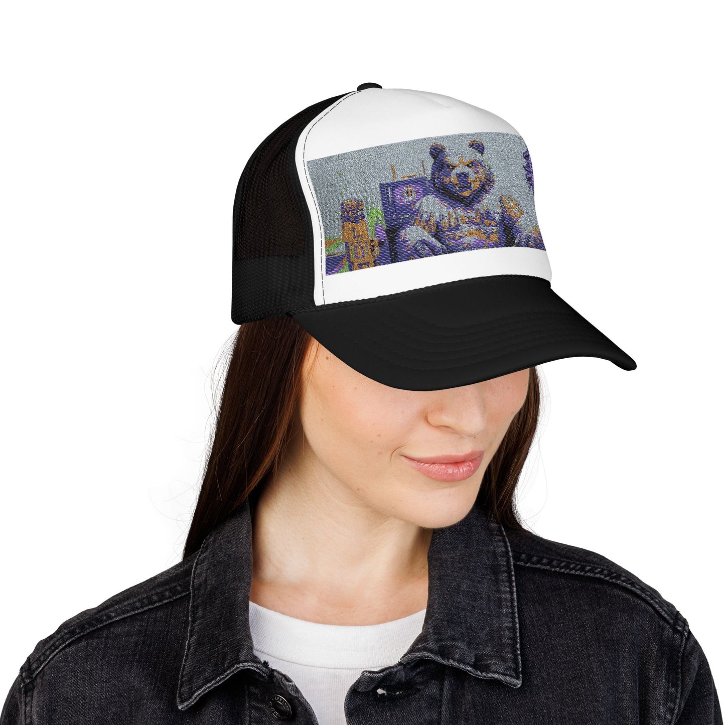 Trucker Hat, Edgy Hat for Festivals, Embroidered Foam Cap, Perfect Gift for Birthday, Halloween & Casual Wear