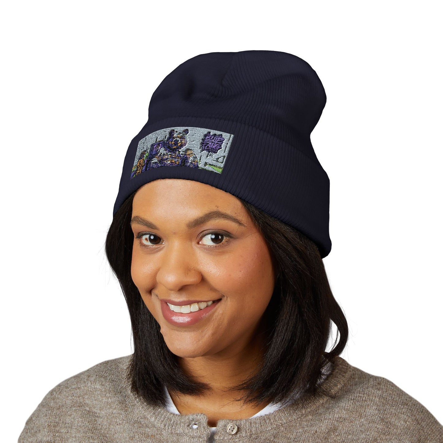 Cuffed Beanie | Embroidered Winter Hat for Fashion Lovers, Unique Gift for Him/Her, Holiday Accessory, Cozy Casual Style