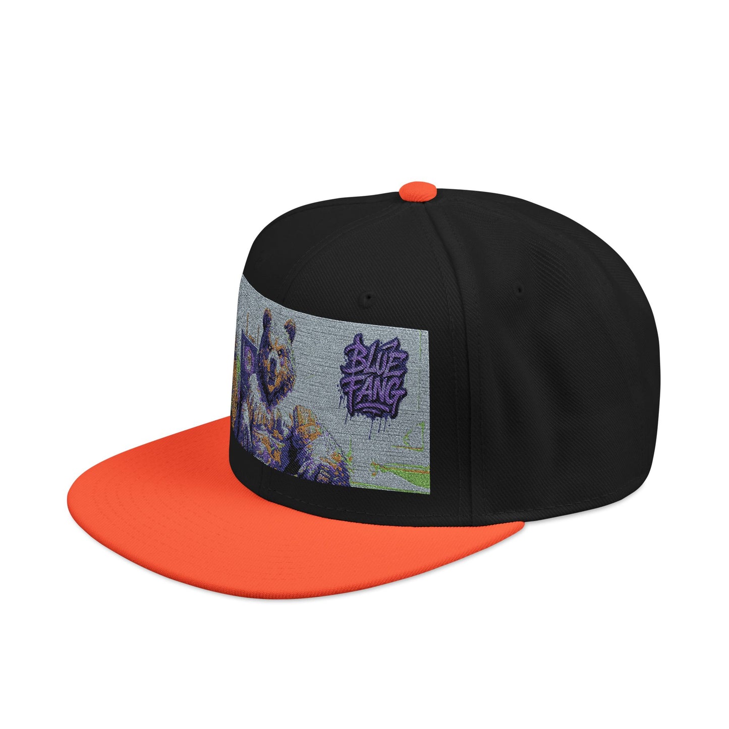 Snapback Cap Embroidered with Edgy Bear Design
