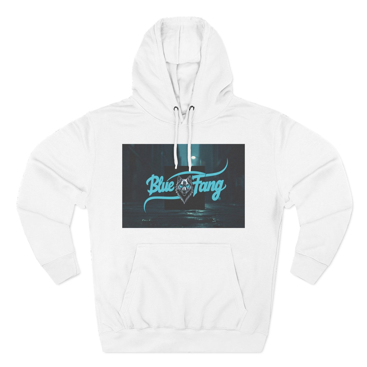 Fearless Blue Fang Hoodie, Fleece Hoodie for Music Lovers, Edgy Streetwear, Gift for Him/Her, Casual Fall/Winter Wear