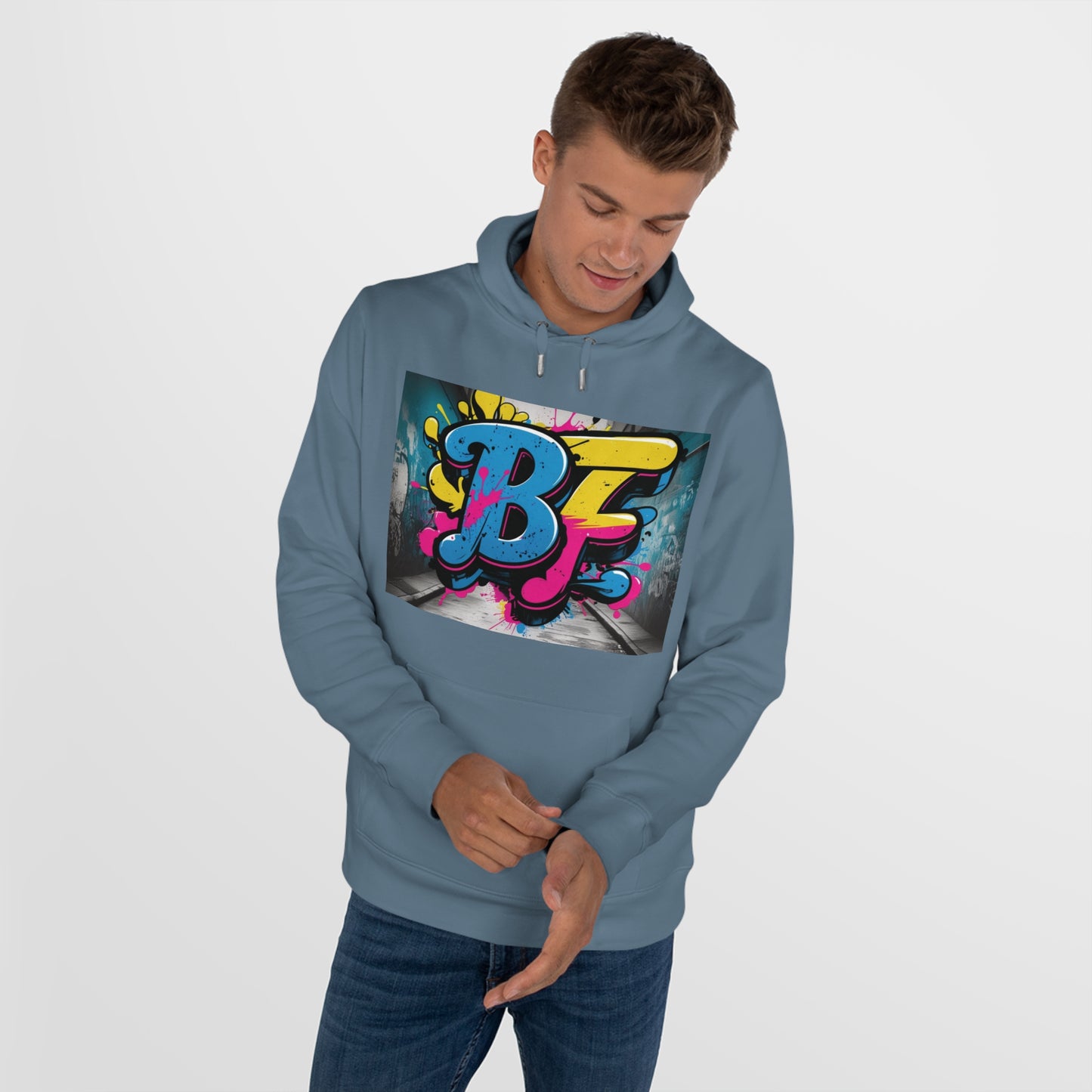 Vibrant Street Art Hooded Sweatshirt, Unisex Trendy Hoodie for Teens, Cool Graffiti Style, Stylish Casual Wear, Perfect Gift for Art Lovers