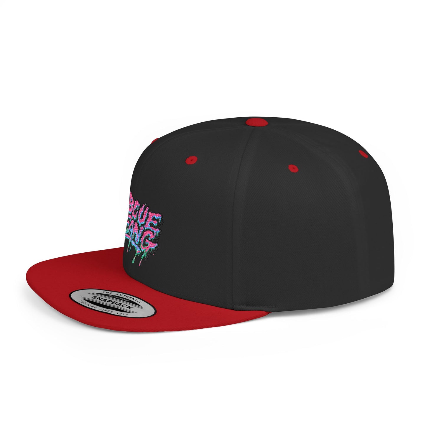 Retro-Inspired Flat Bill Snapback Cap, Hip-Hop Style Hat, Streetwear Accessory, Urban Fashion, Gift for Trendsetters