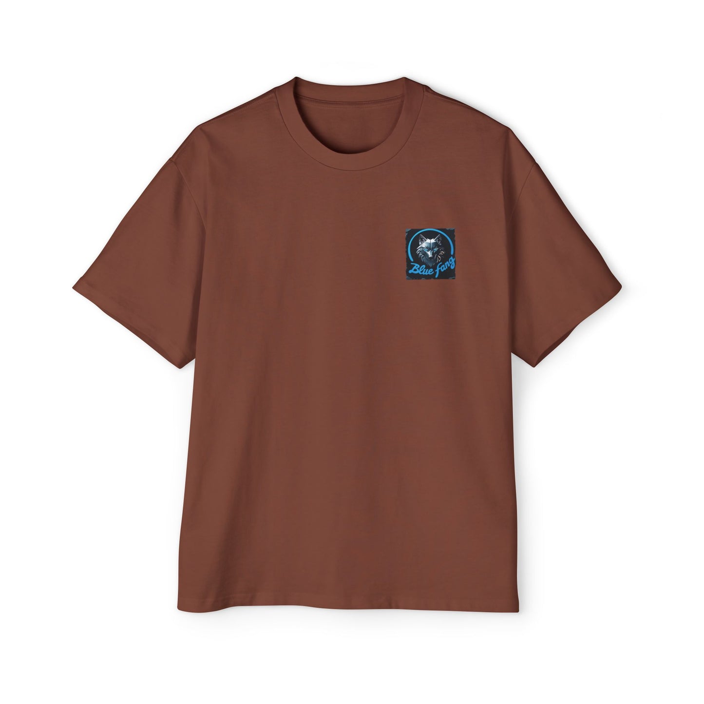 Fearless Blue Fang Men's Heavy Oversized Tee, Graphic Shirt for Casual Wear, Gift for Him, Streetwear Fashion, Unique Art Tee