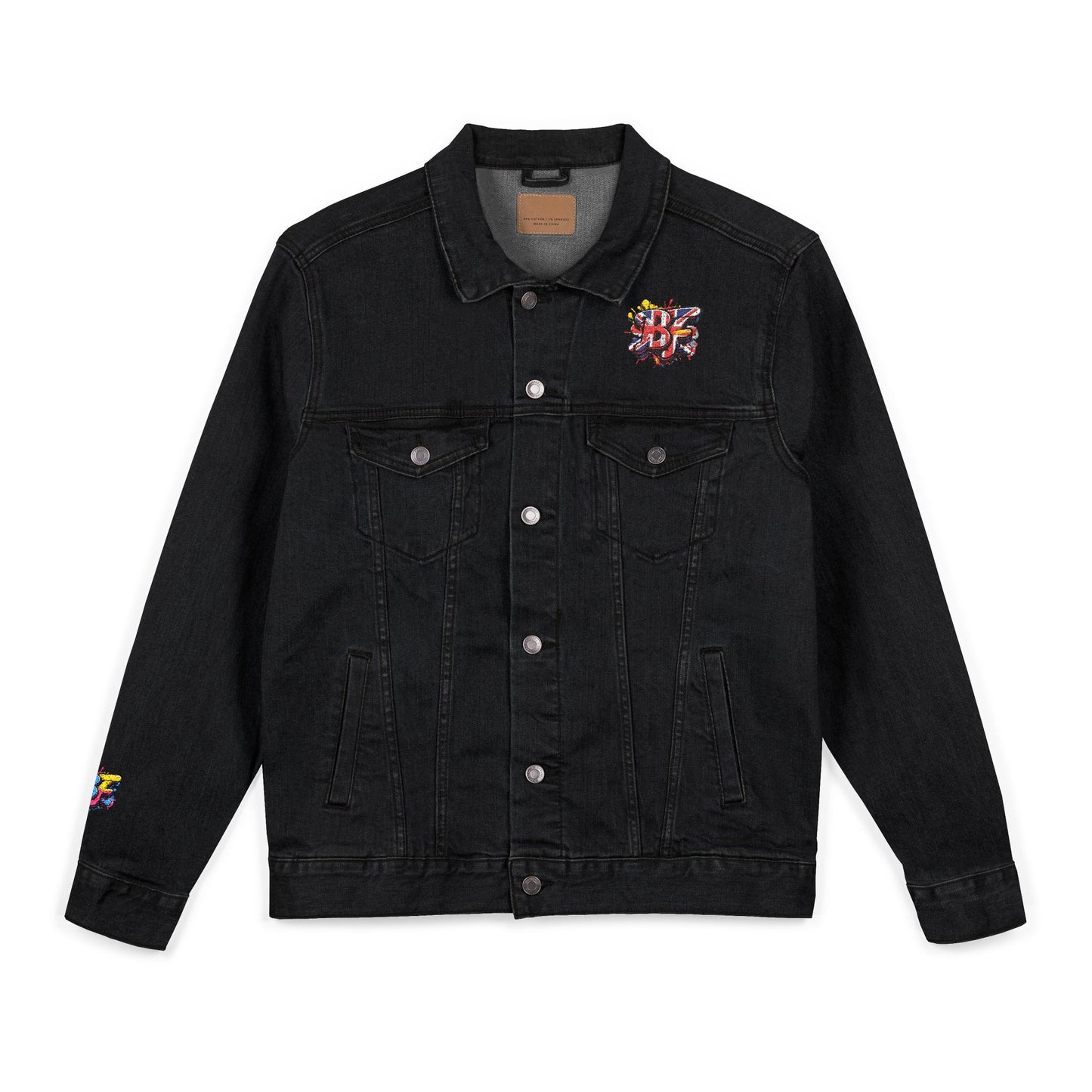 Unisex Embroidered Denim Jacket - Trendy Outerwear for Casual Vibes, Street Style, Gift for Music Lovers, Summer Festivals, Everyday Wear